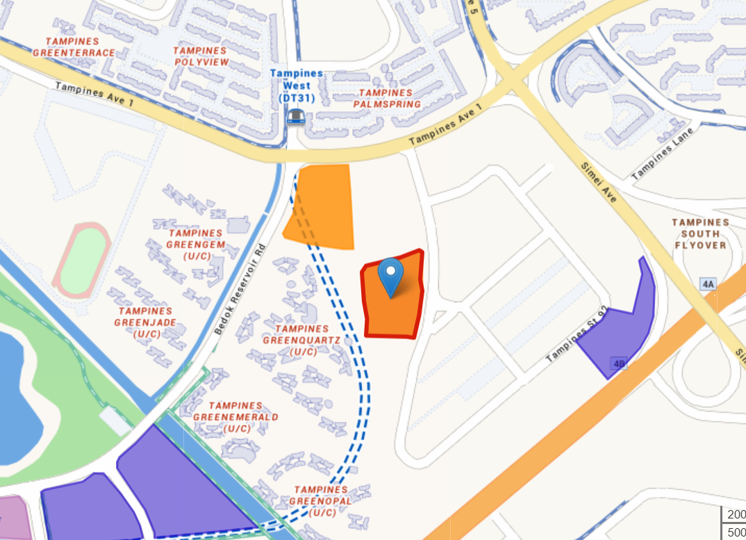 Tampines Street 95 GLS Site Tender: New Record Price of $768 PSF PPR for EC Sites