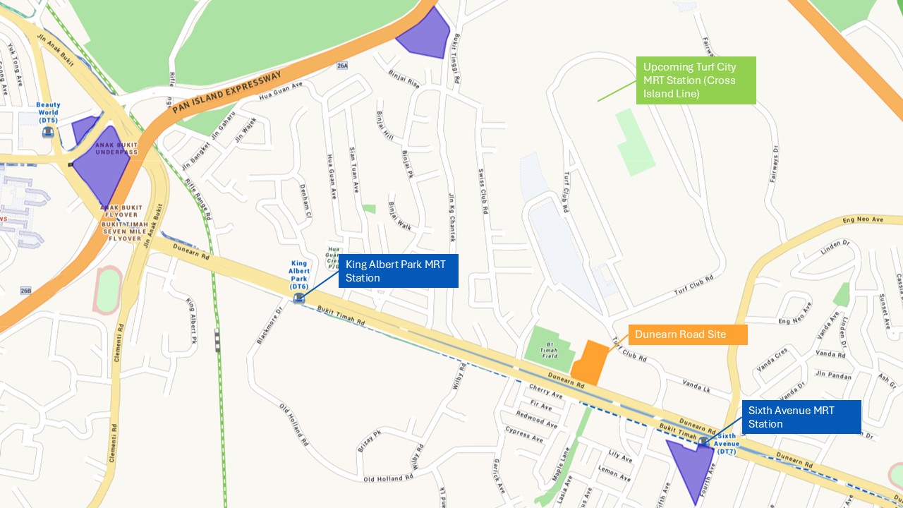 Map of Dunearn Road Site