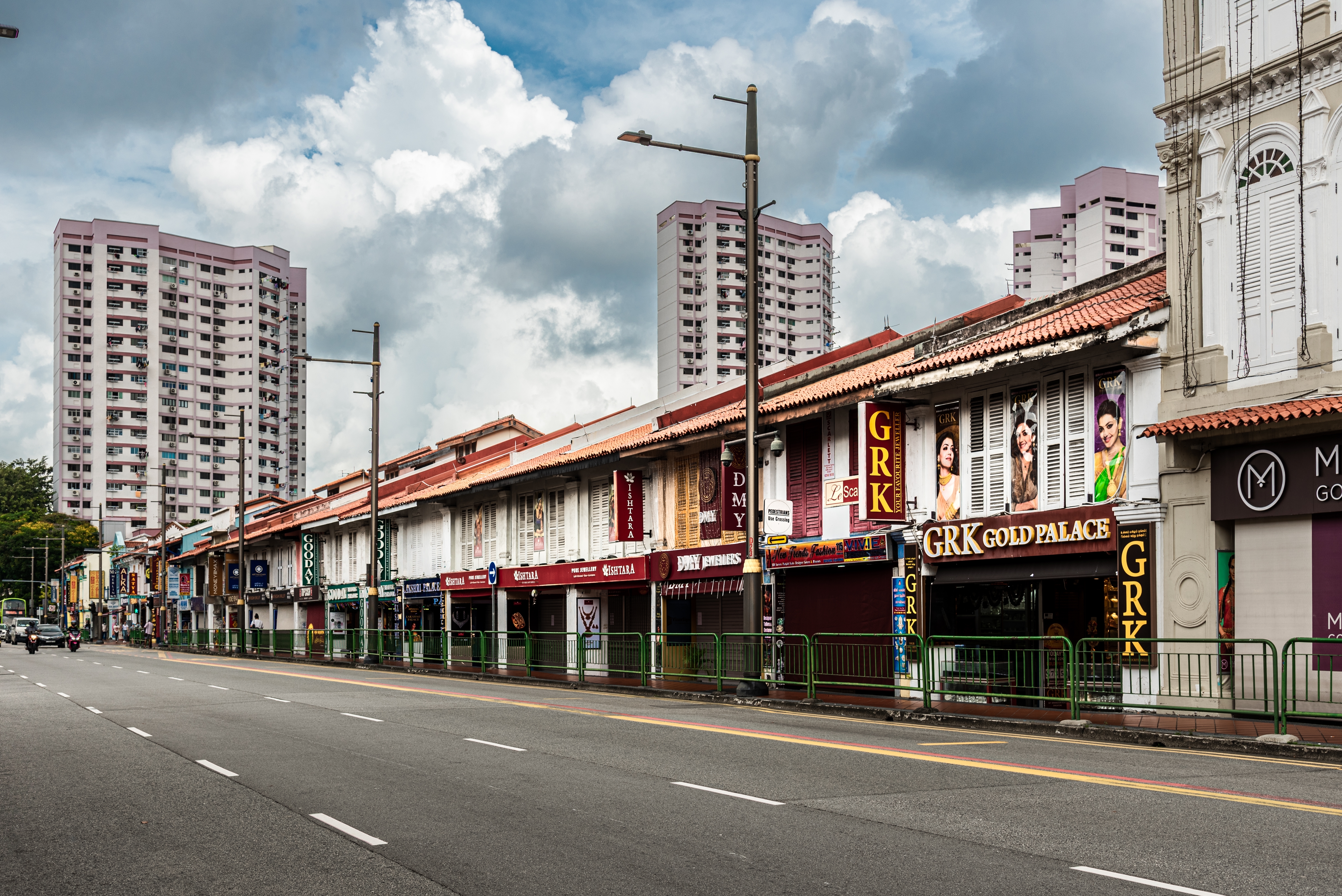 Shophouses along Little India