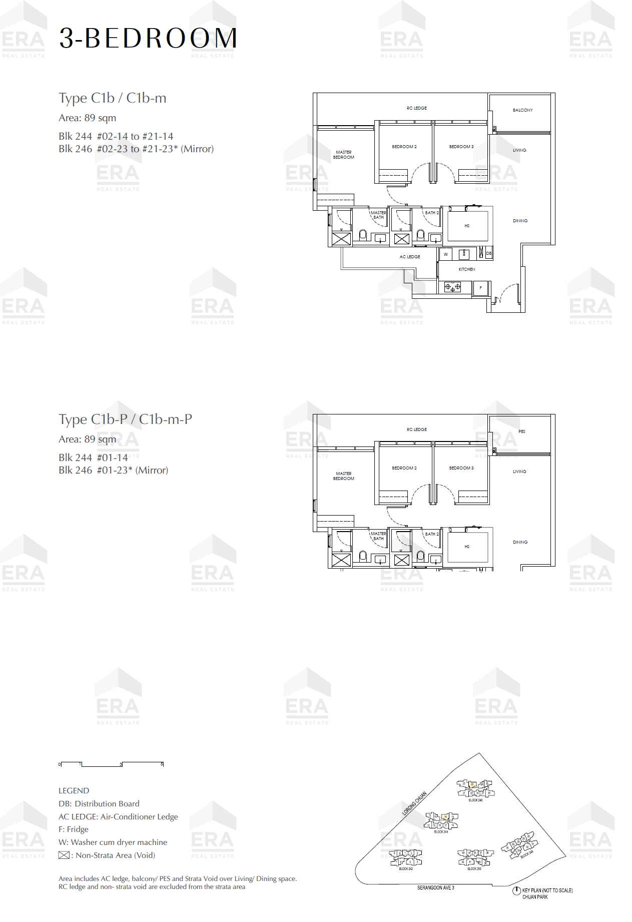 C1b-P · 958 sqft floor plan