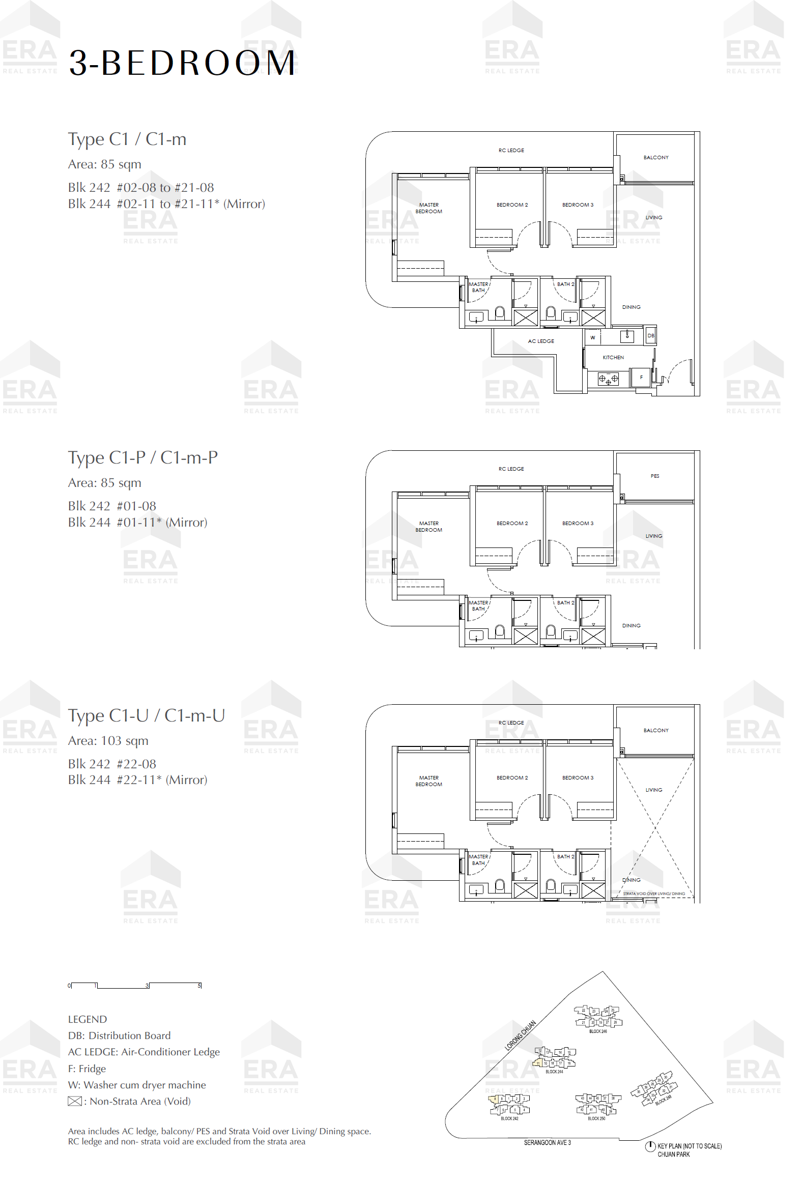 C1-m-P · 915 sqft floor plan
