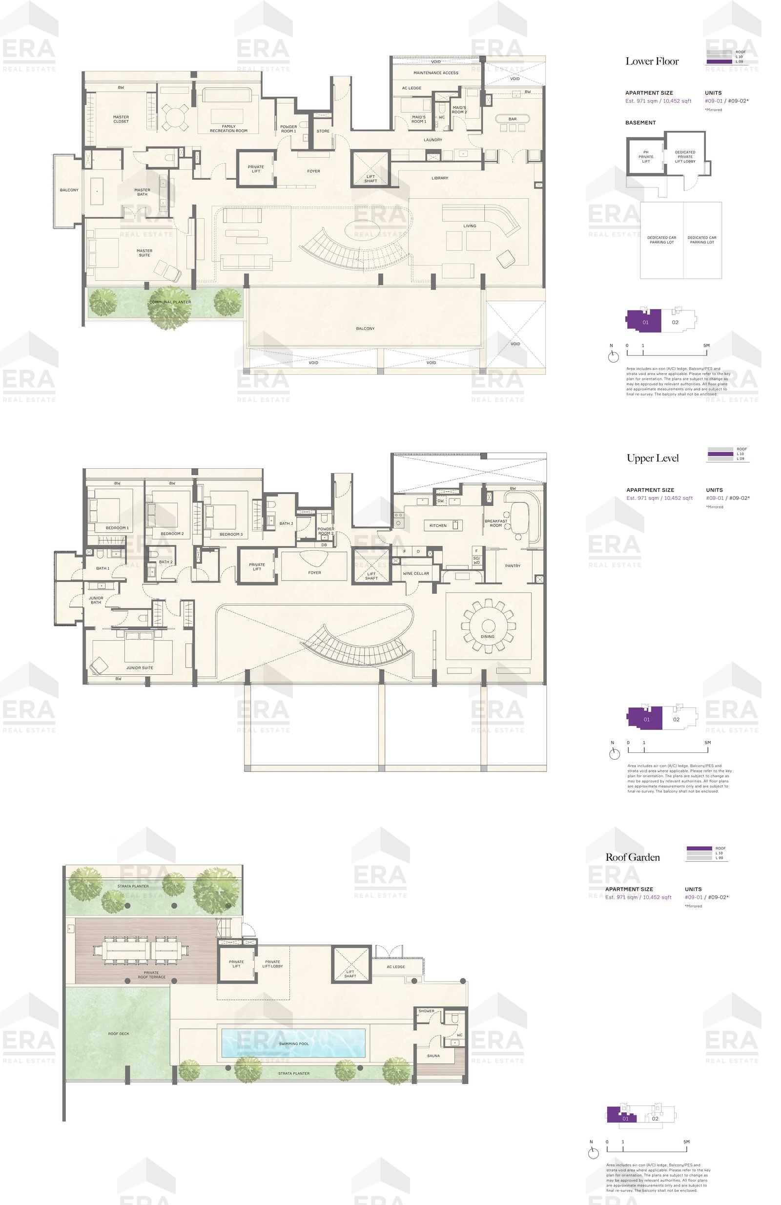 5BR-PH · 10,452 sqft floor plan