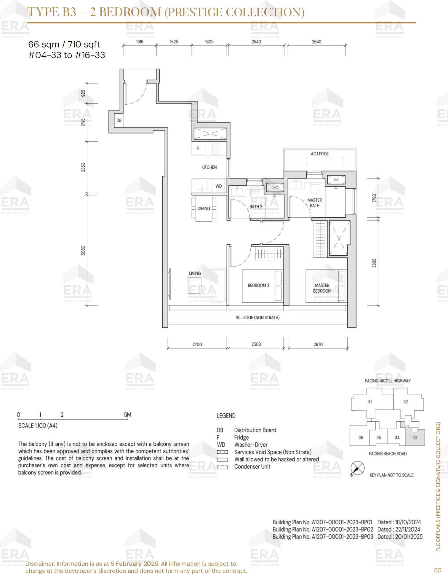 B3 · 710 sqft floor plan