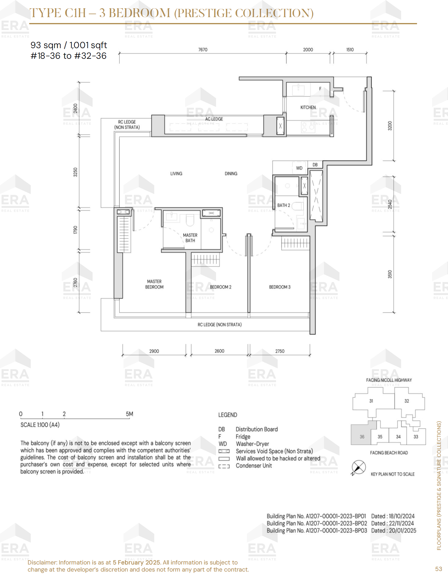 C1H · 1,001 sqft floor plan