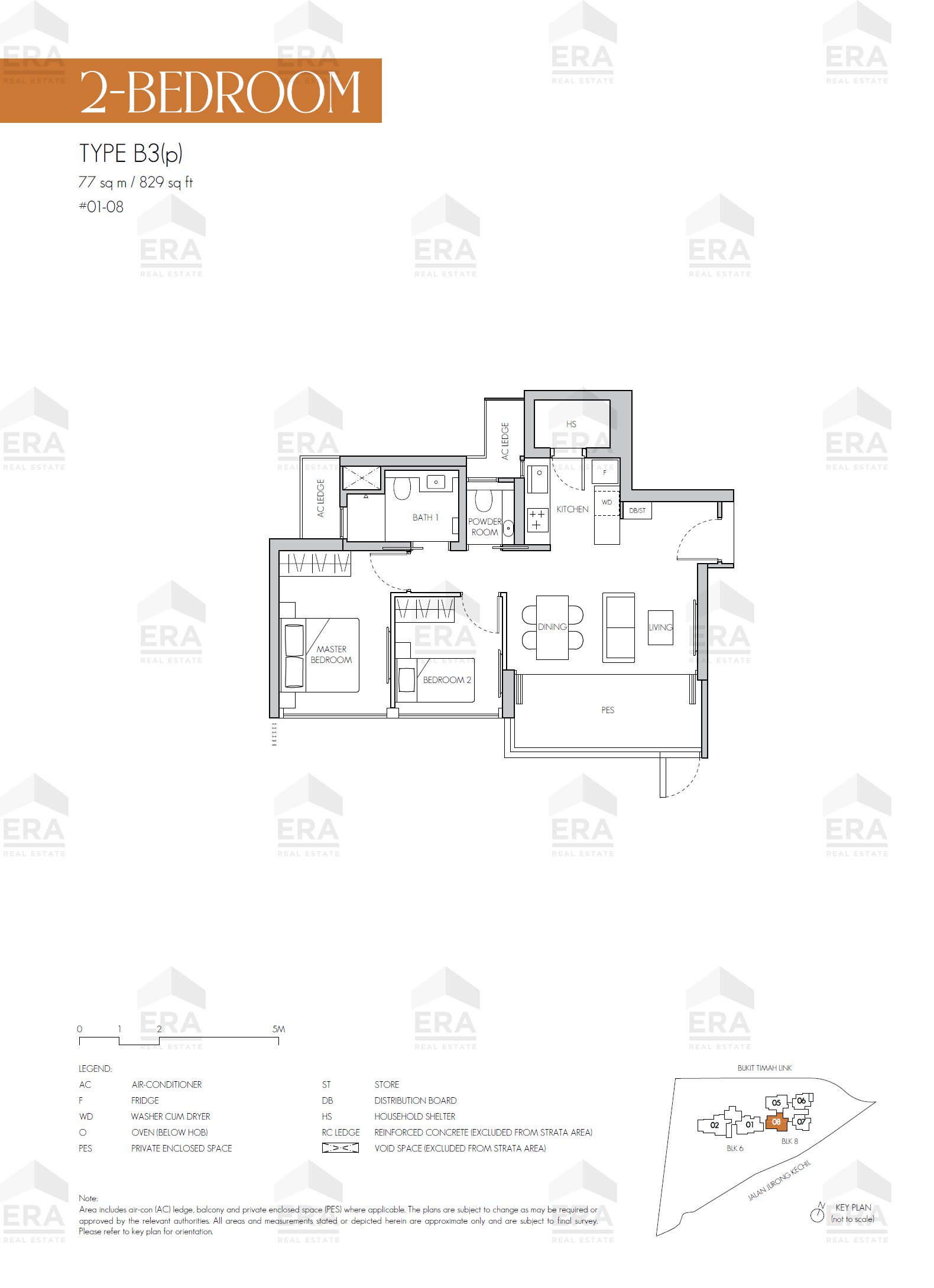 B3(p) · 829 sqft floor plan