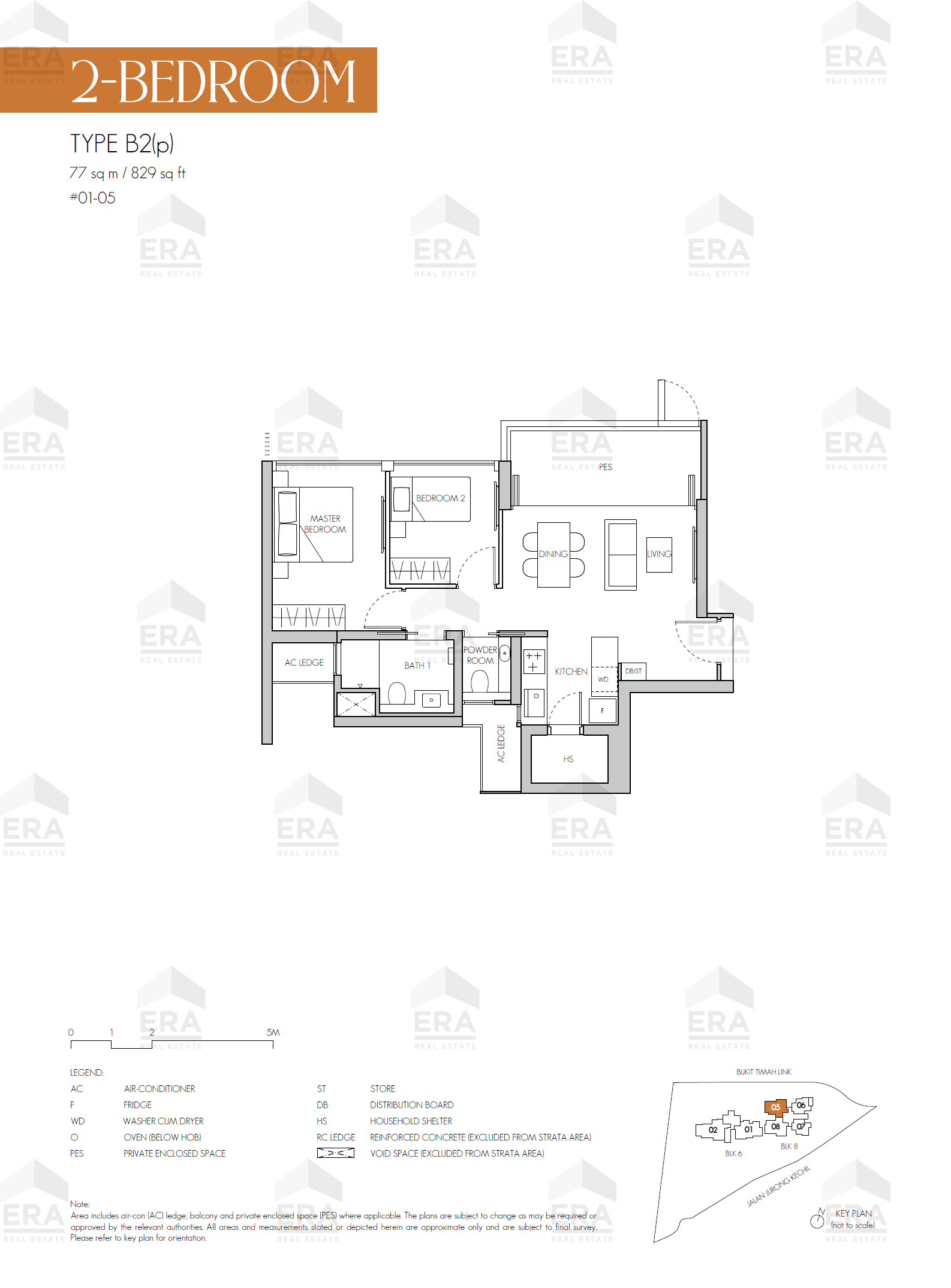 B2(p) · 829 sqft floor plan