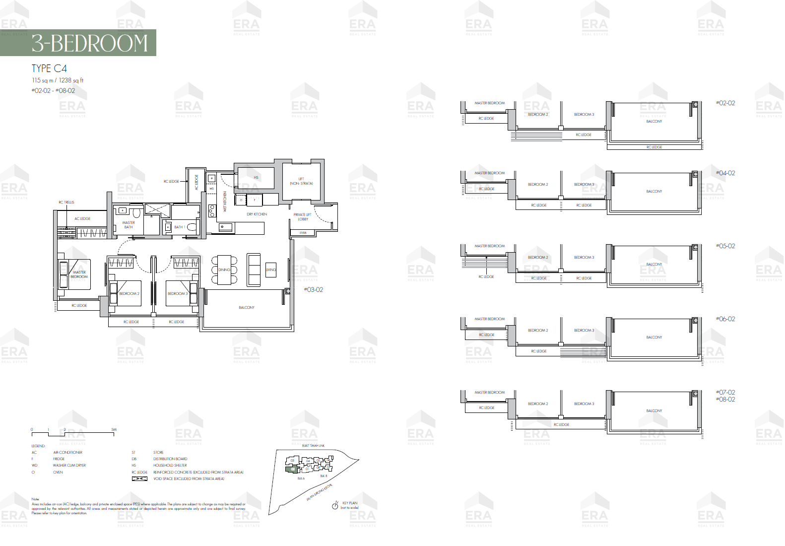 C4 · 1,238 sqft floor plan