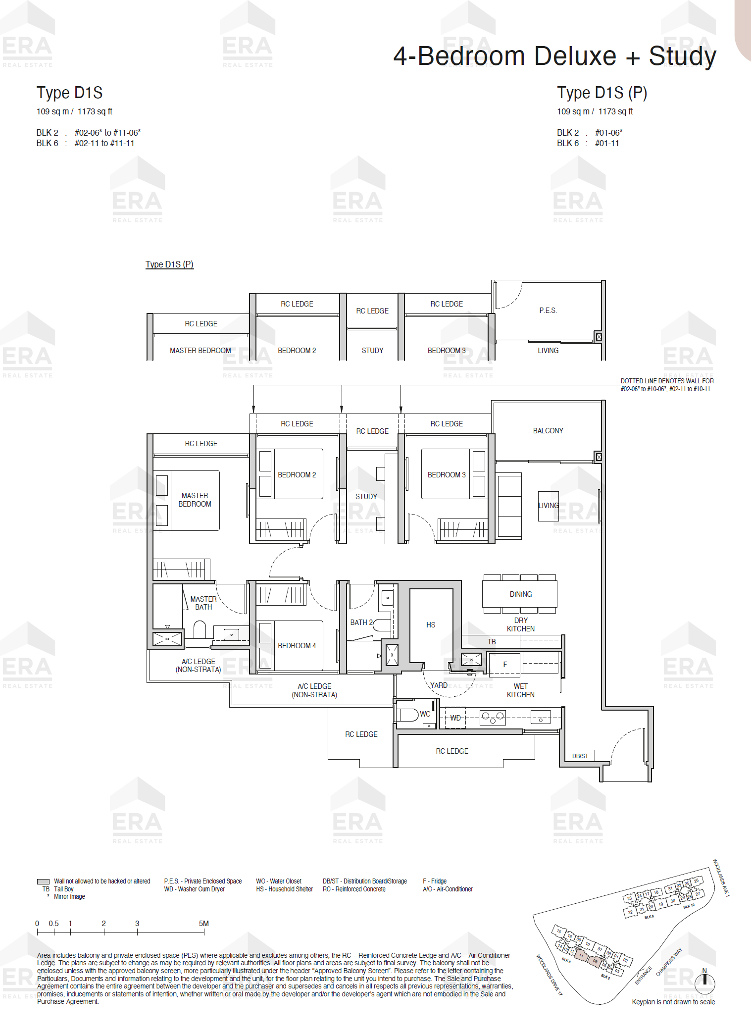 D1S · 1,173 sqft floor plan