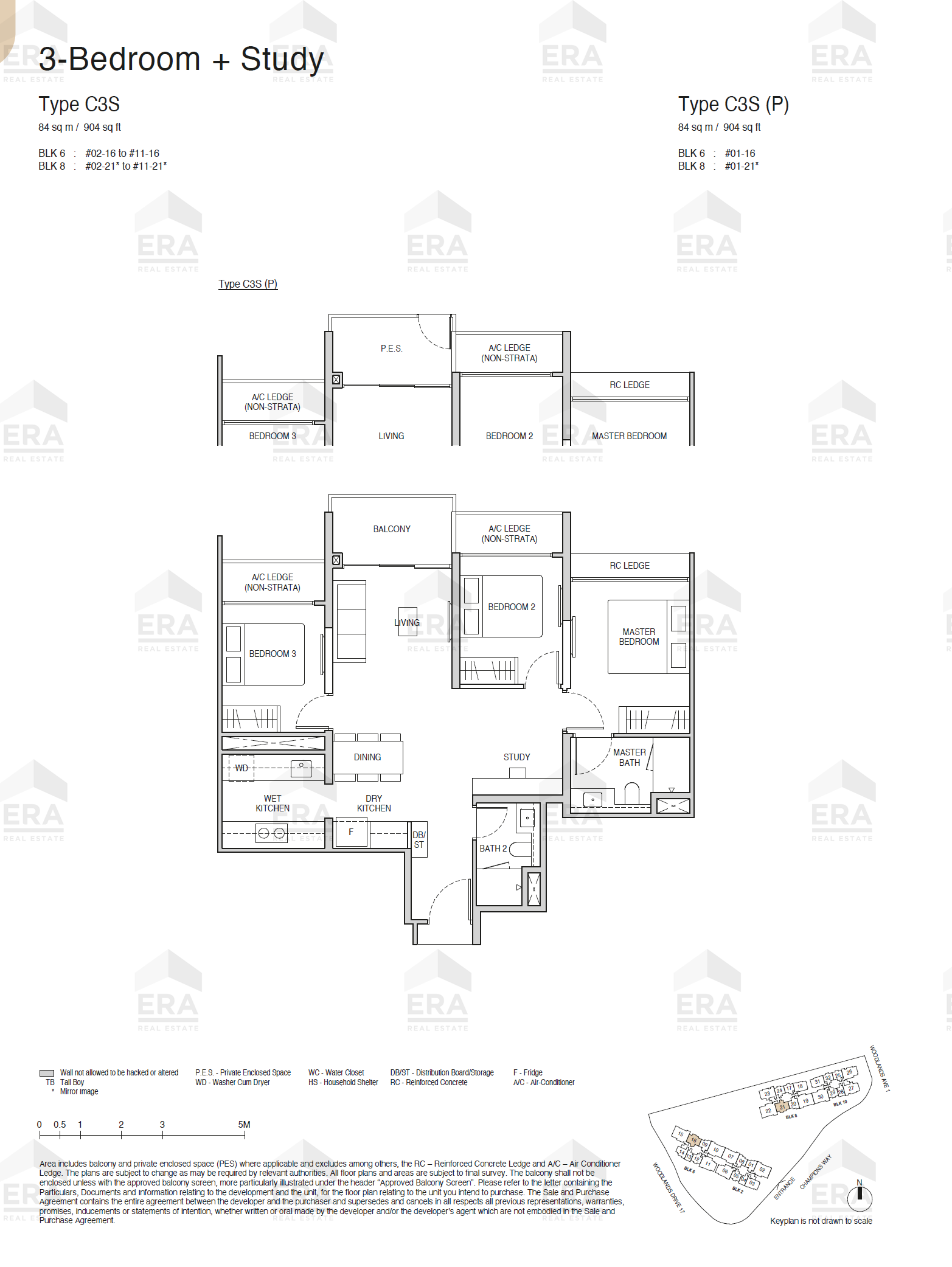 C3S(P) · 904 sqft floor plan