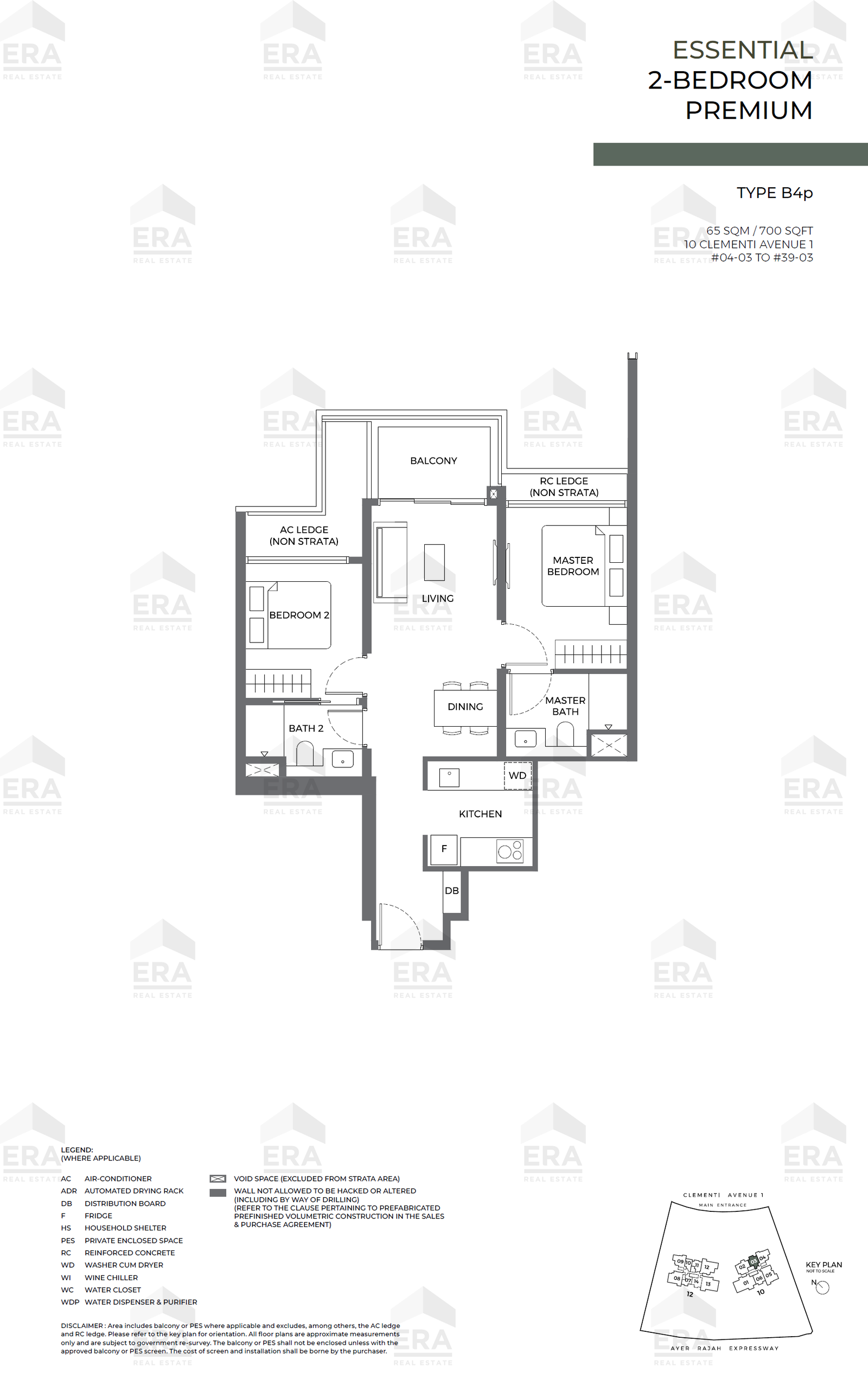 B4p · 700 sqft floor plan