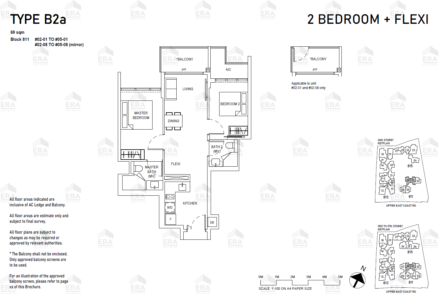 B2a · 743 sqft floor plan