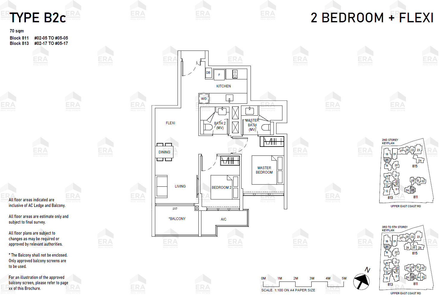 B2c · 753 sqft floor plan