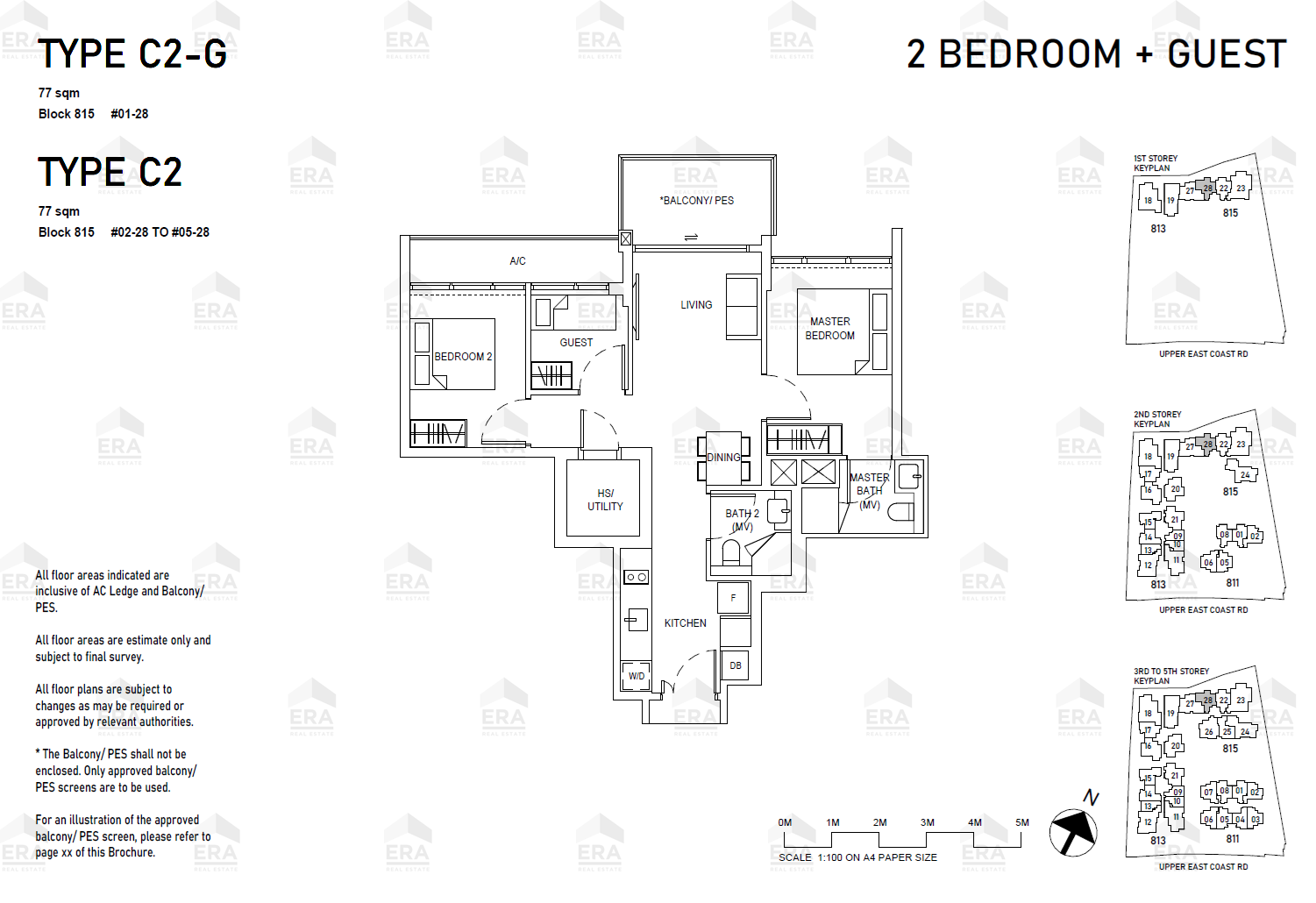 C2-G · 829 sqft floor plan