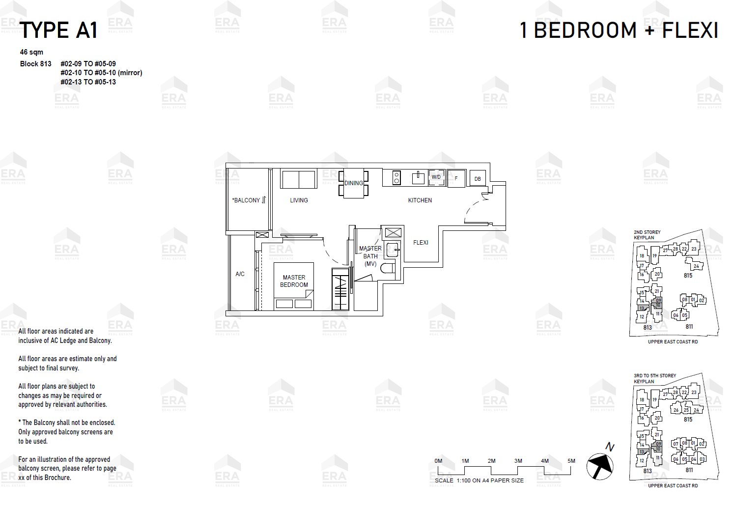 A1 · 495 sqft floor plan