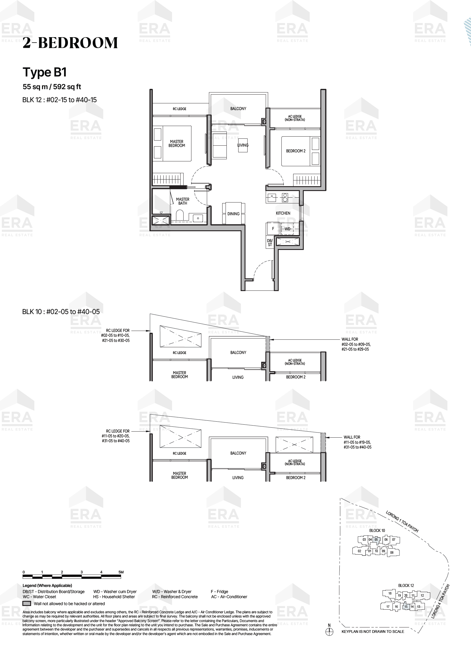 B1 · 592 sqft floor plan
