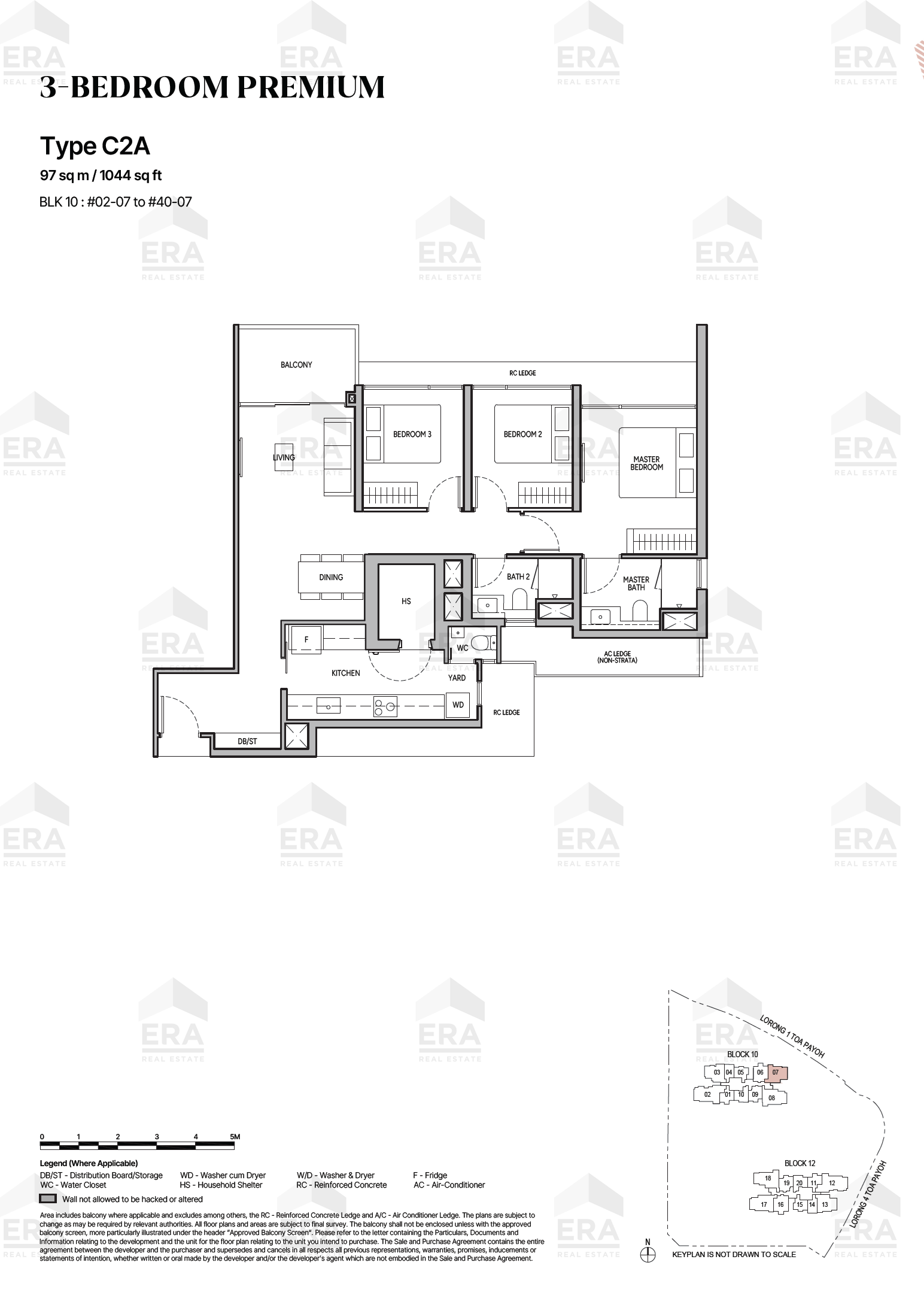 C2A · 1,044 sqft floor plan