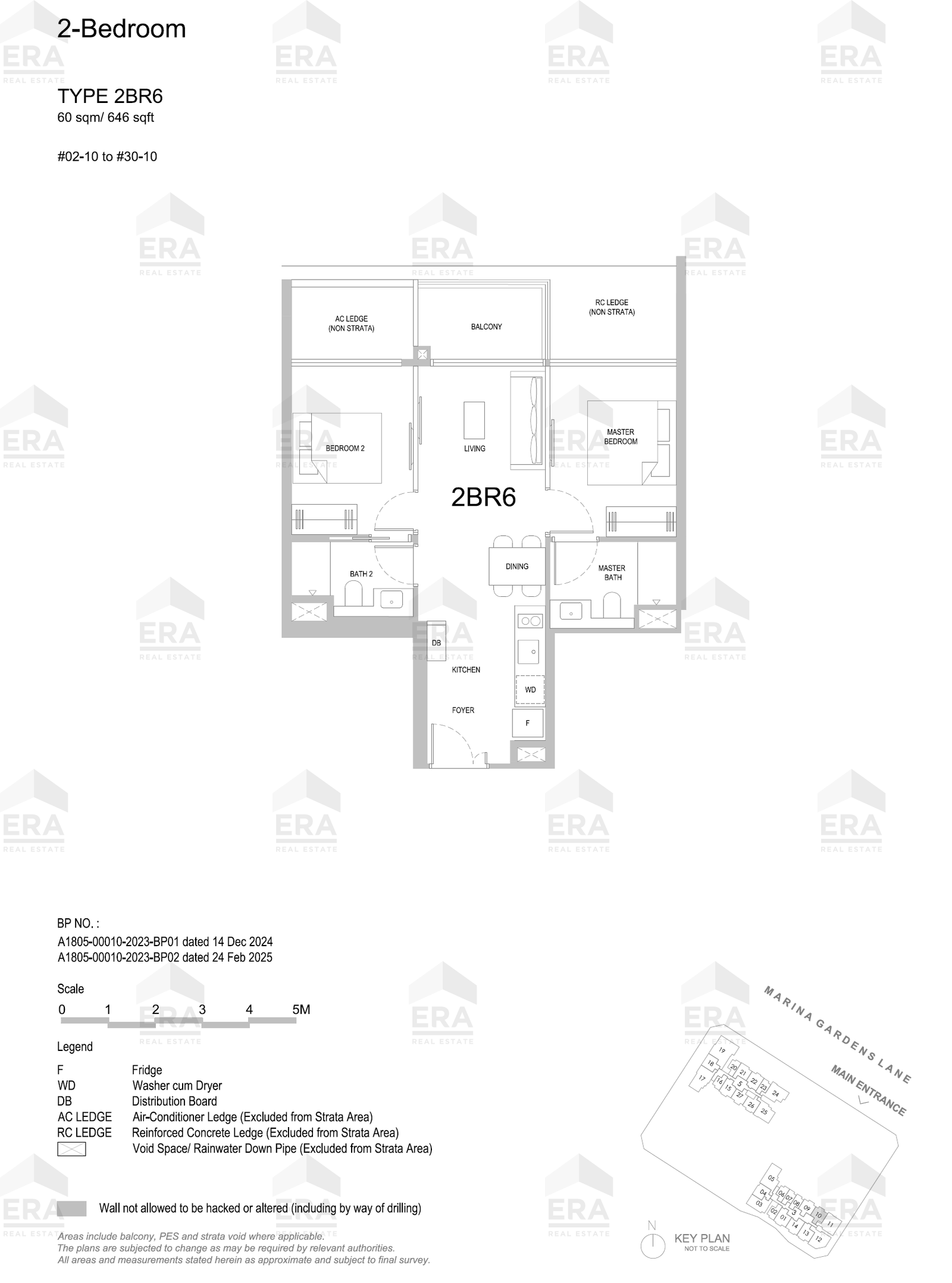 2BR6 · 646 sqft floor plan