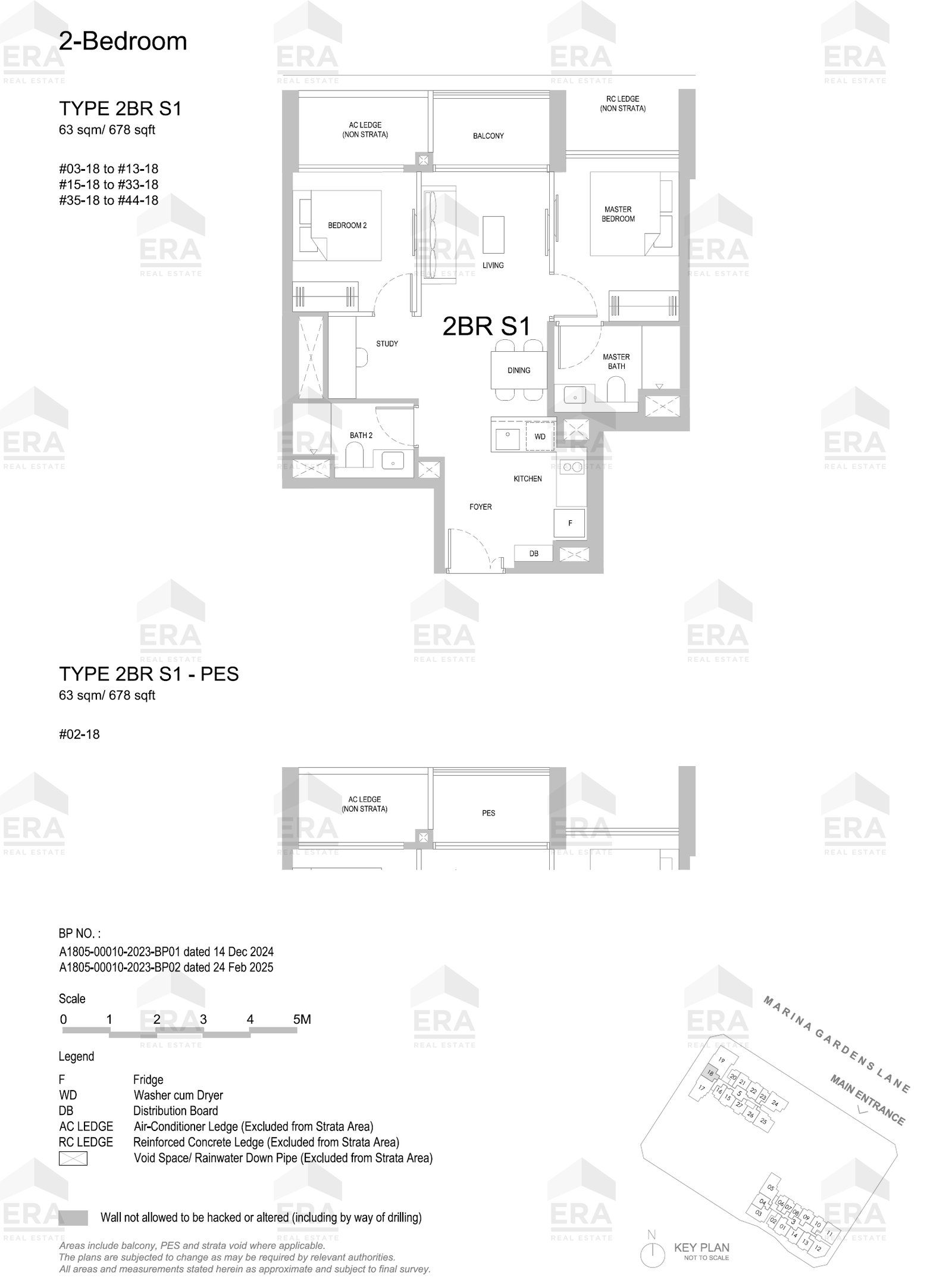 2BR S1-PES · 678 sqft floor plan