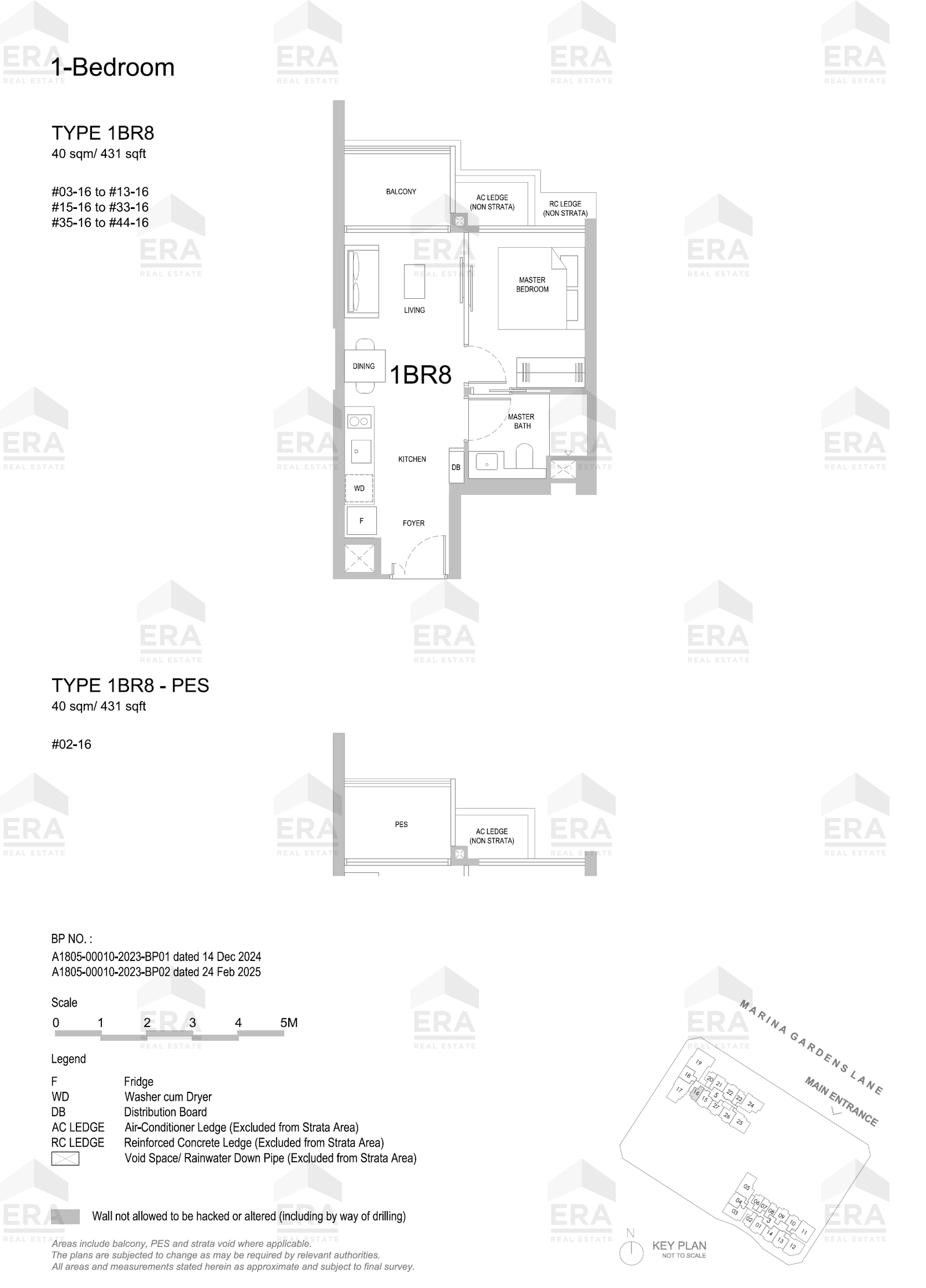 1BR8 · 431 sqft floor plan