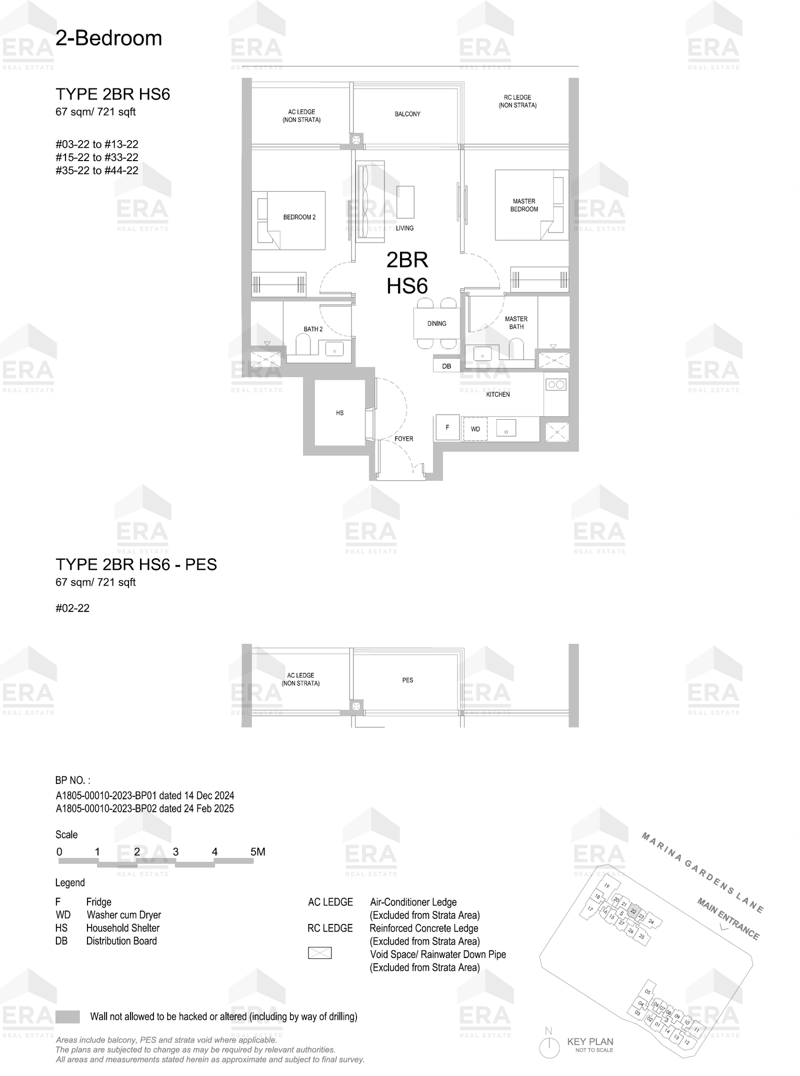 2BR HS6 · 721 sqft floor plan