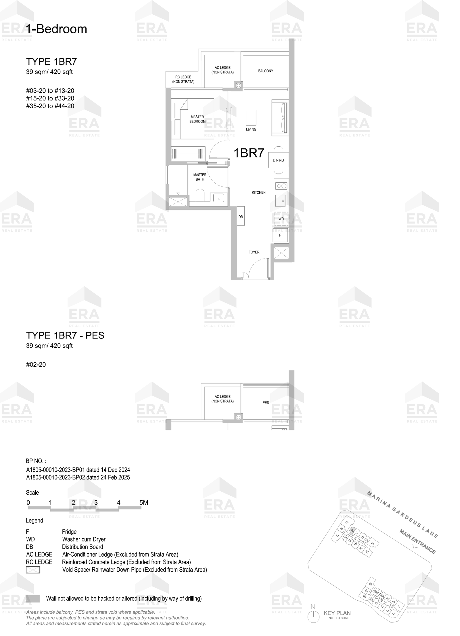 1BR7-PES · 420 sqft floor plan