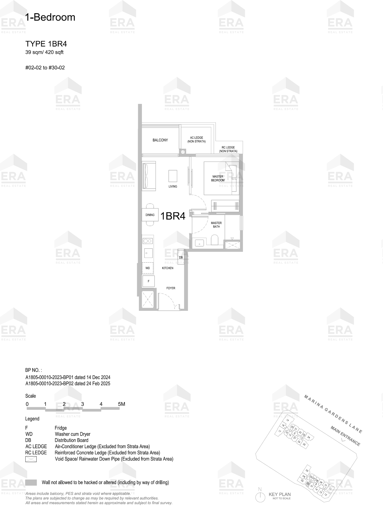 1BR4 · 420 sqft floor plan