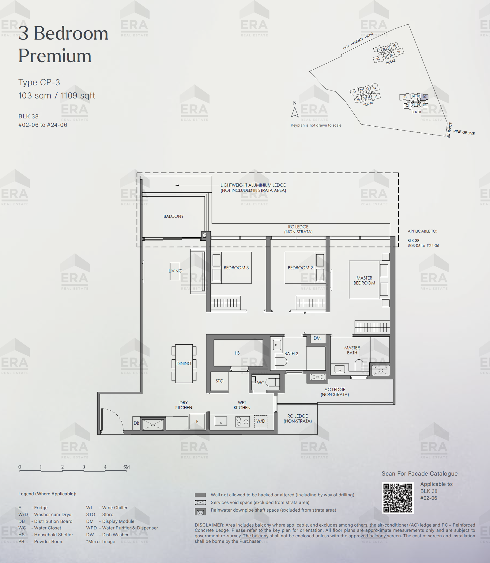 CP-3 · 1,109 sqft floor plan