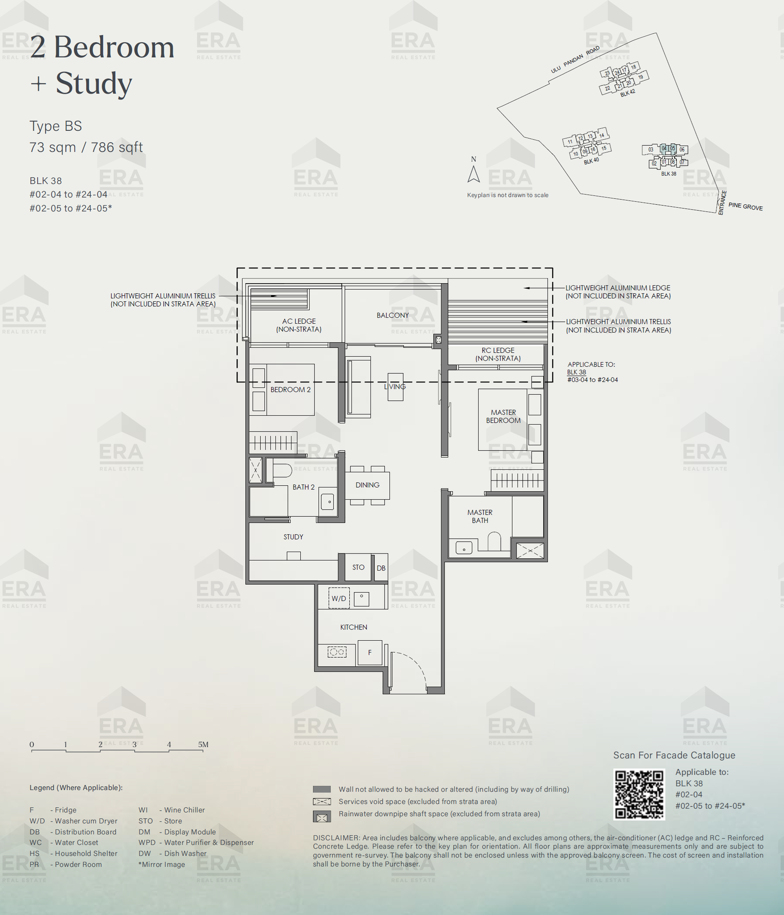 BS · 786 sqft floor plan