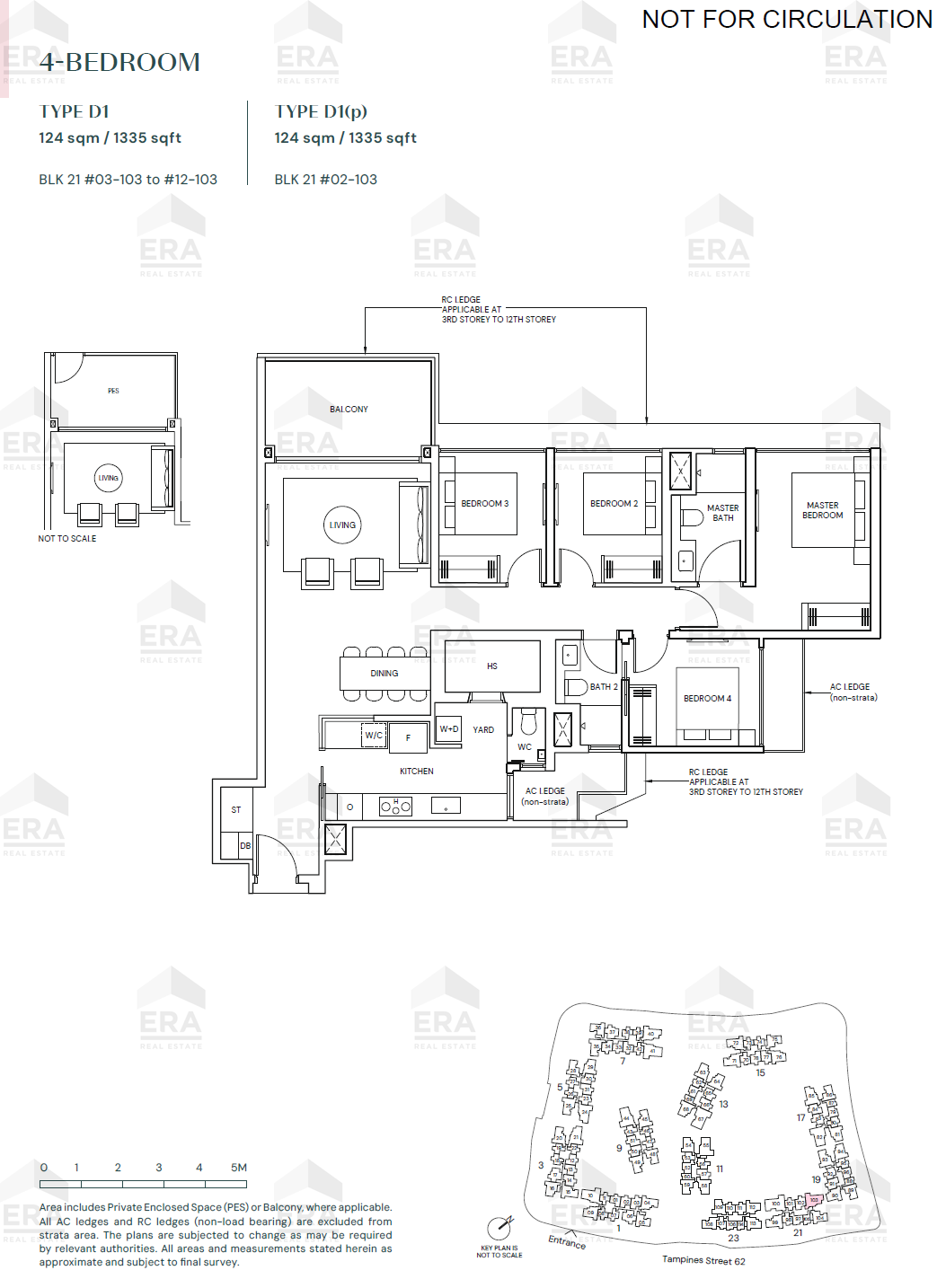 D1(p) · 1,335 sqft floor plan