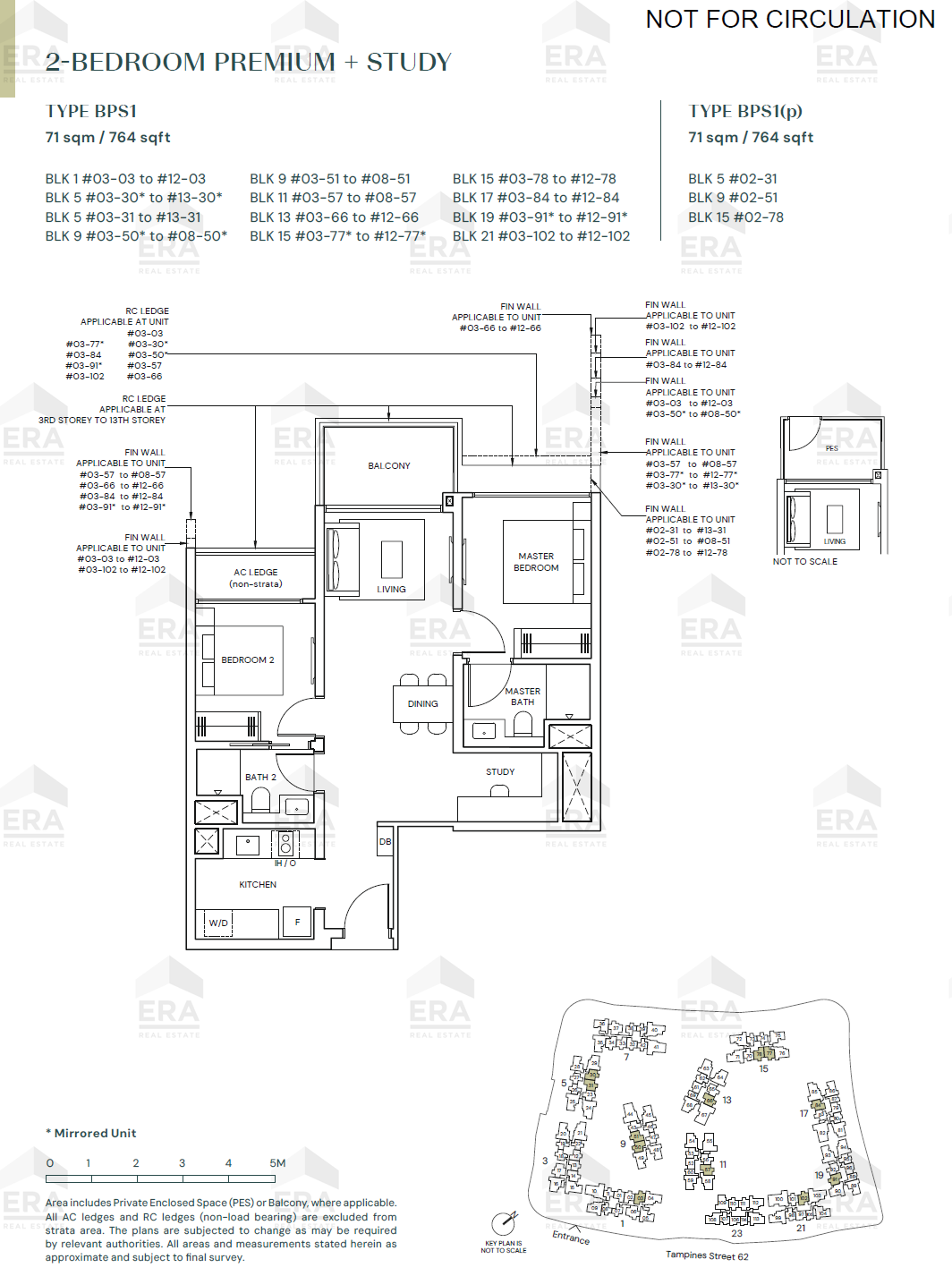 BPS1 · 764 sqft floor plan