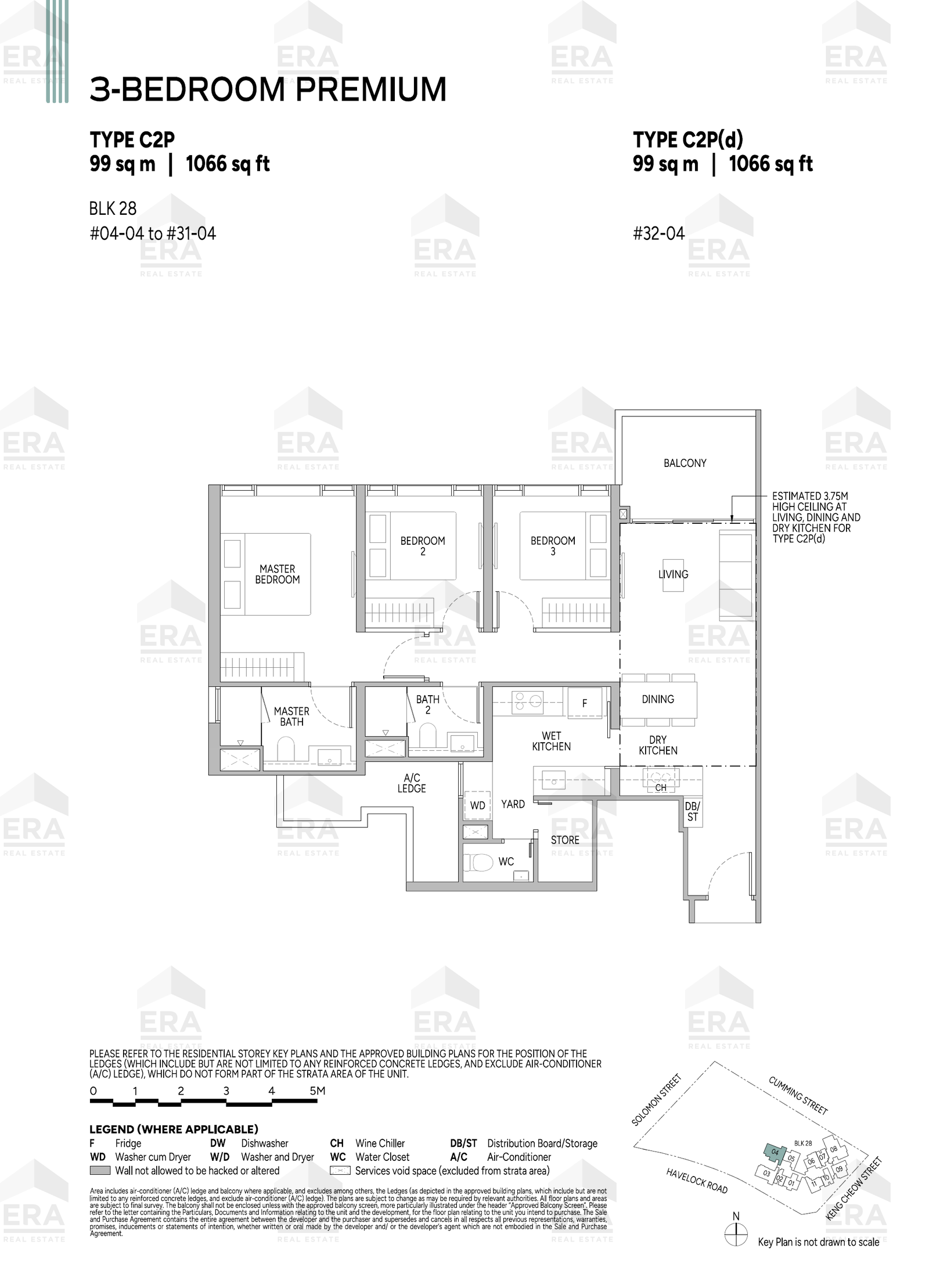 C2P(d) · 1,066 sqft floor plan