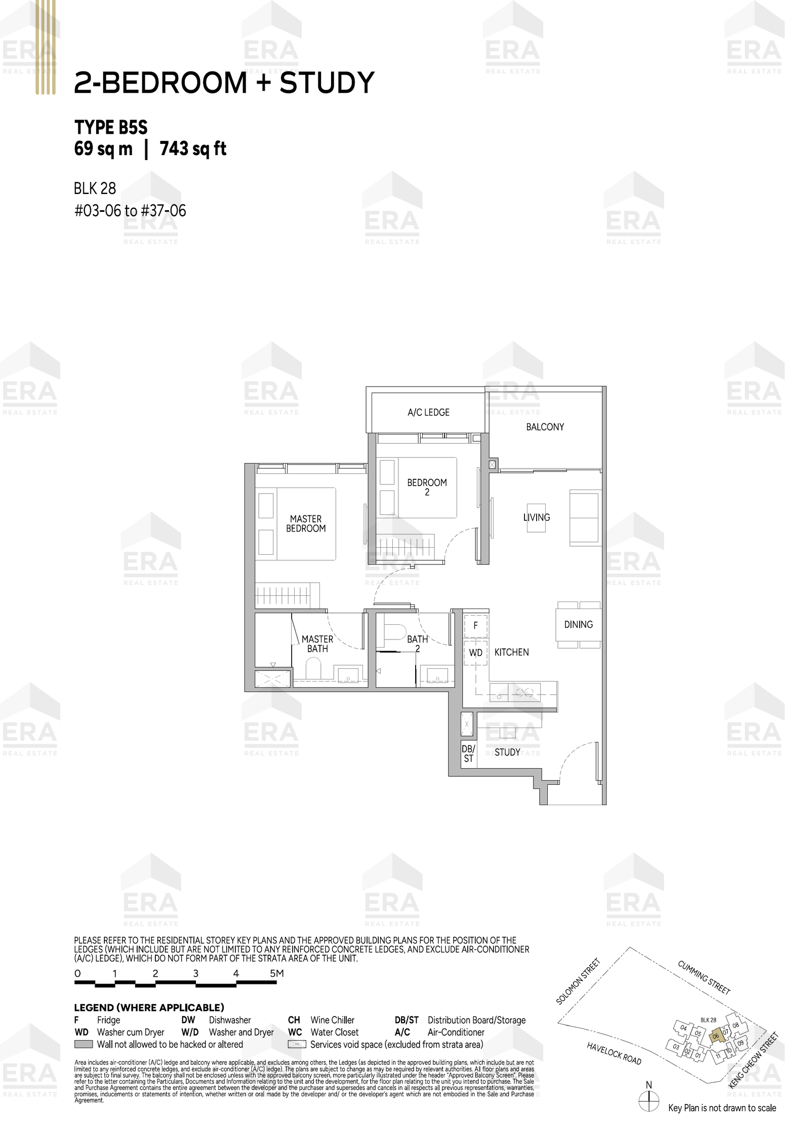 B5S · 743 sqft floor plan