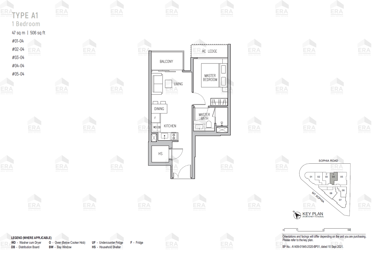 A1(lv4) · 506 sqft floor plan