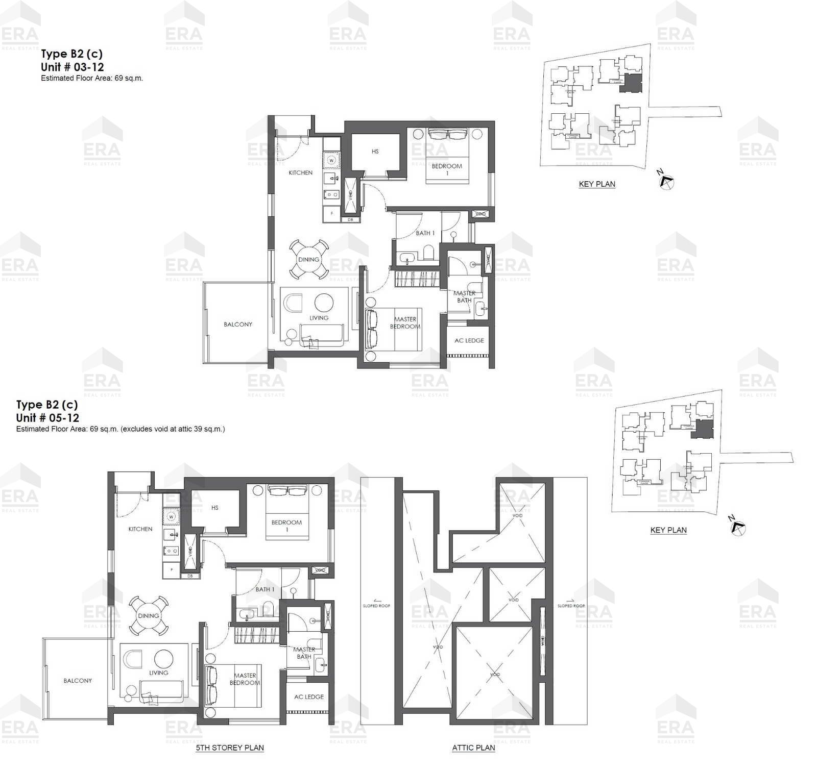 B2c · 743 sqft floor plan