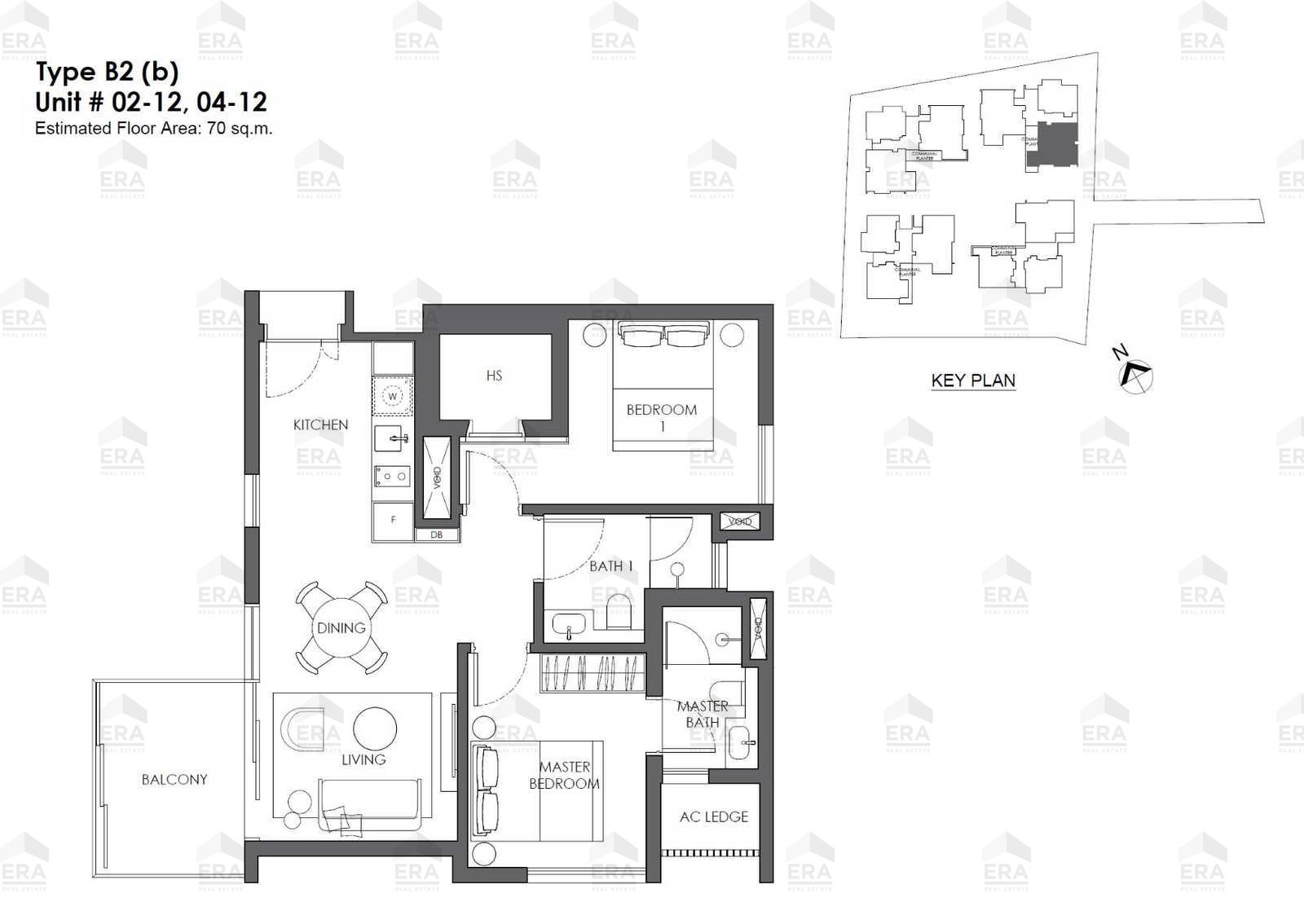 B2b · 753 sqft floor plan