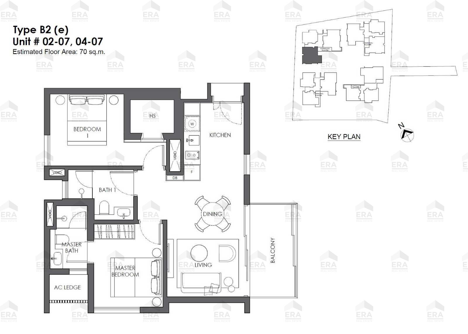 B2e · 753 sqft floor plan