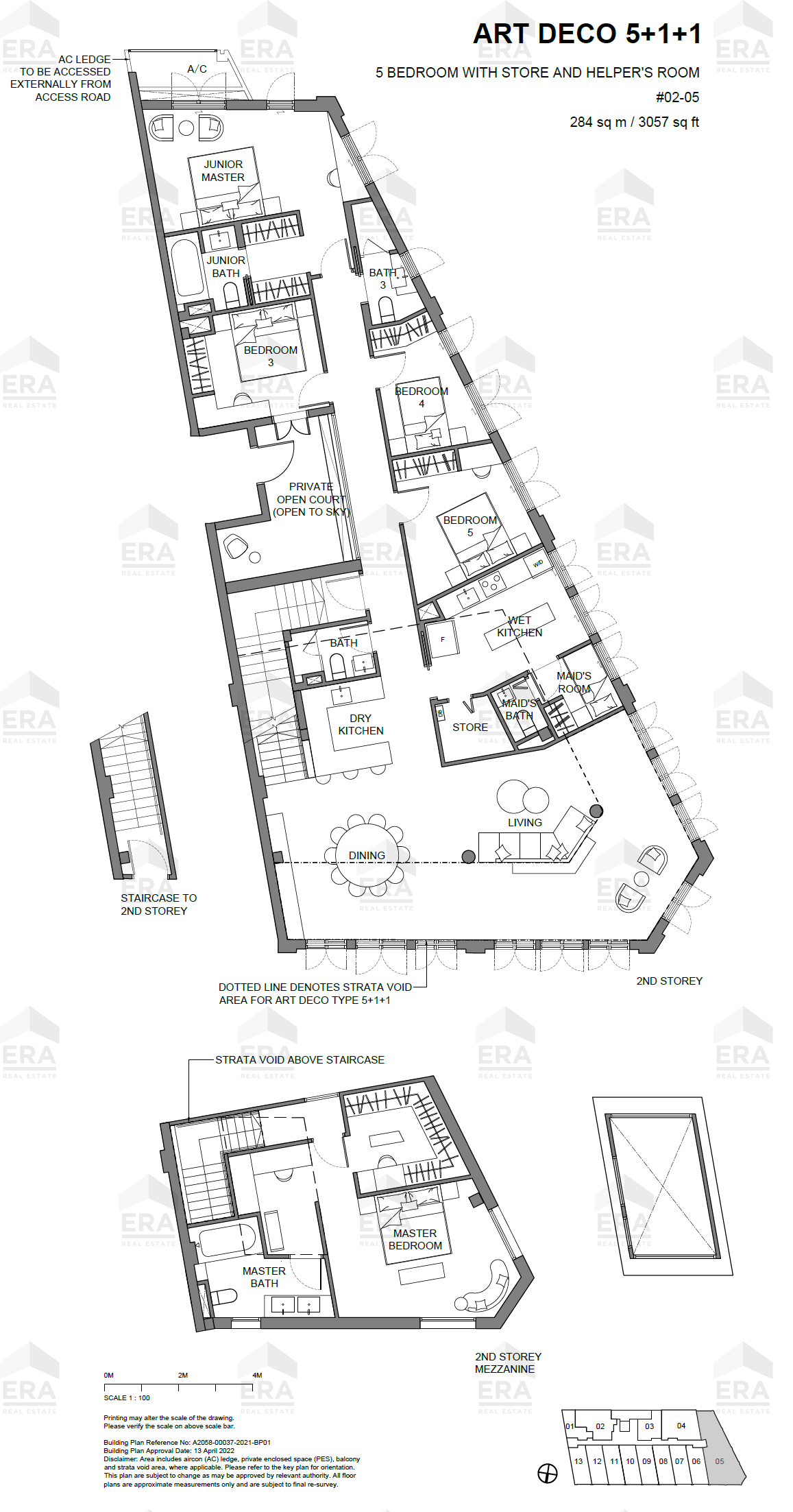 ART DECO 5+1+1 · 3,057 sqft floor plan