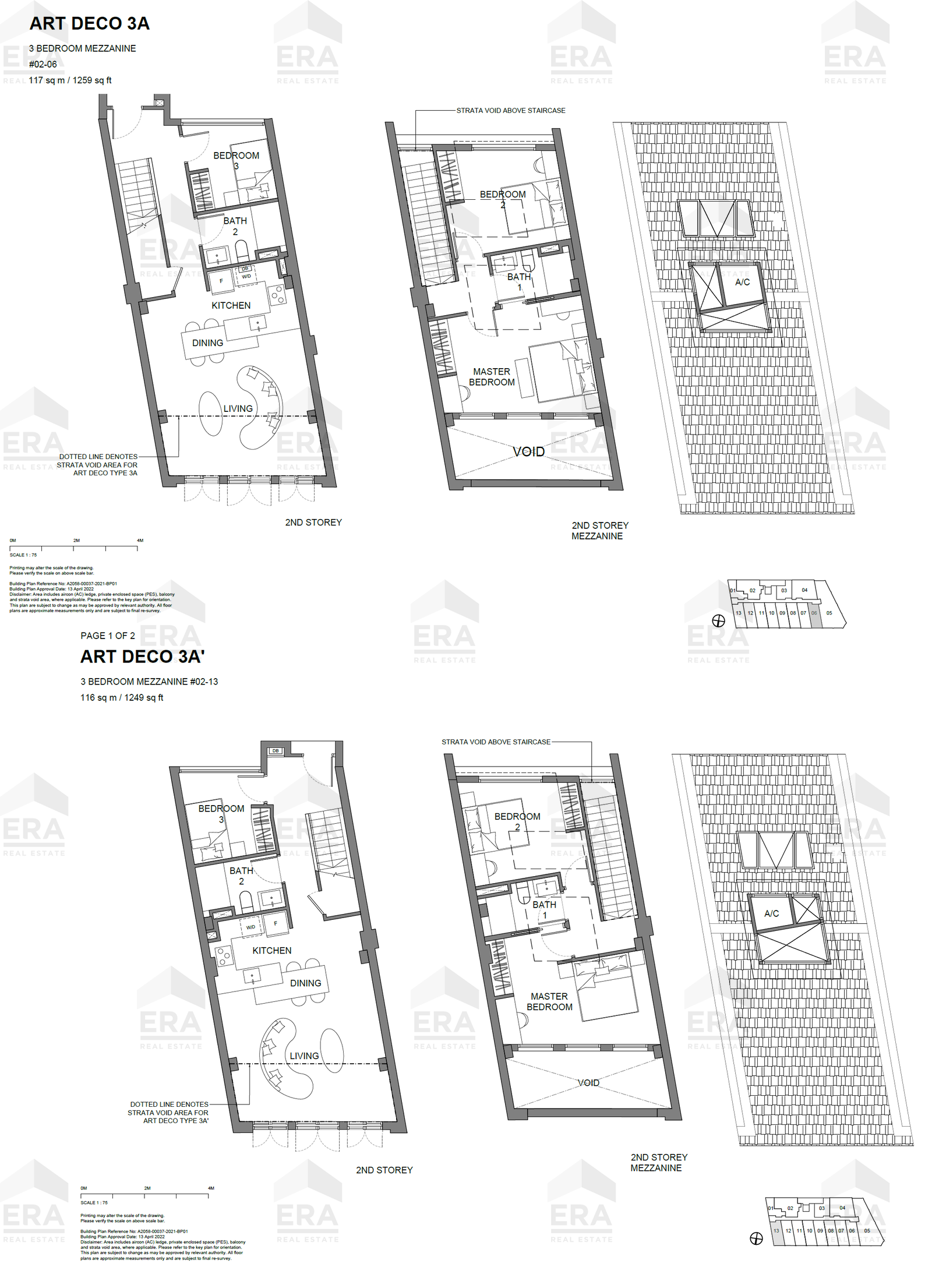 ART DECO 3A · 1,259 sqft floor plan