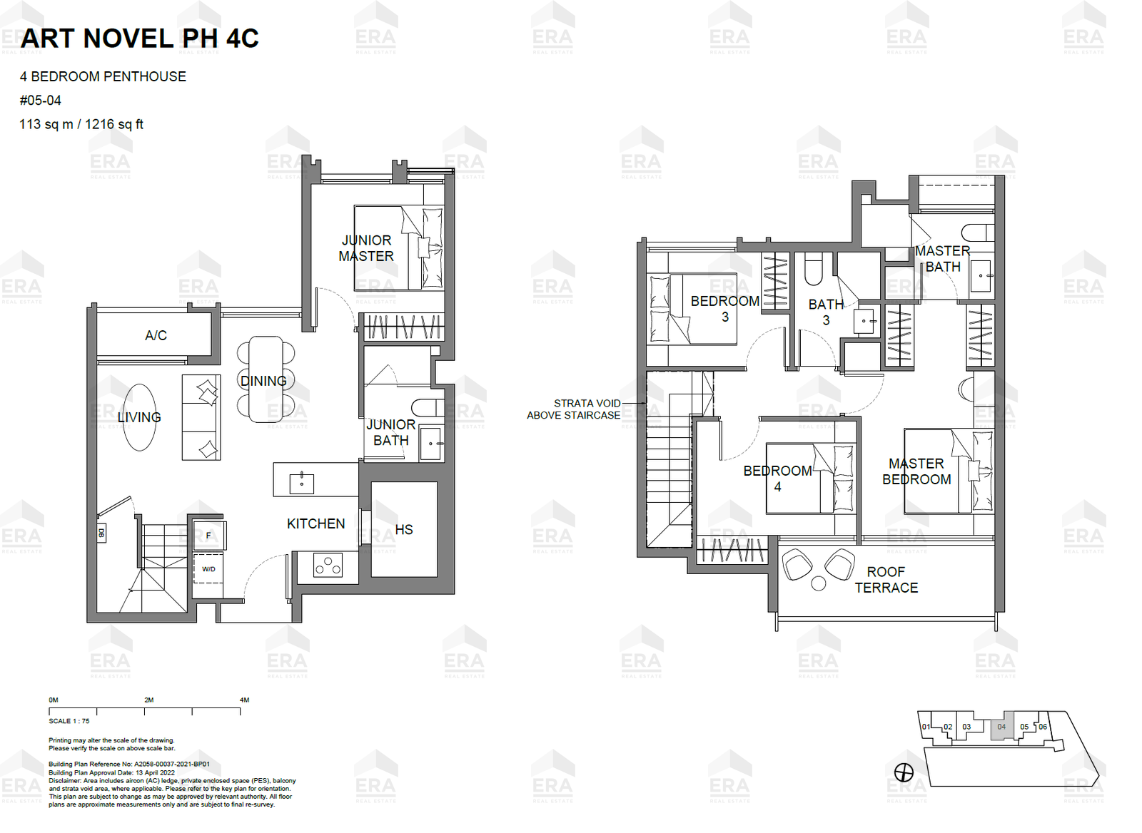 ART NOVEL PH4C · 1,216 sqft floor plan