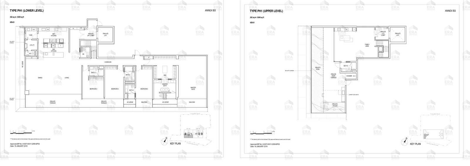 PH1 · 6,049 sqft floor plan