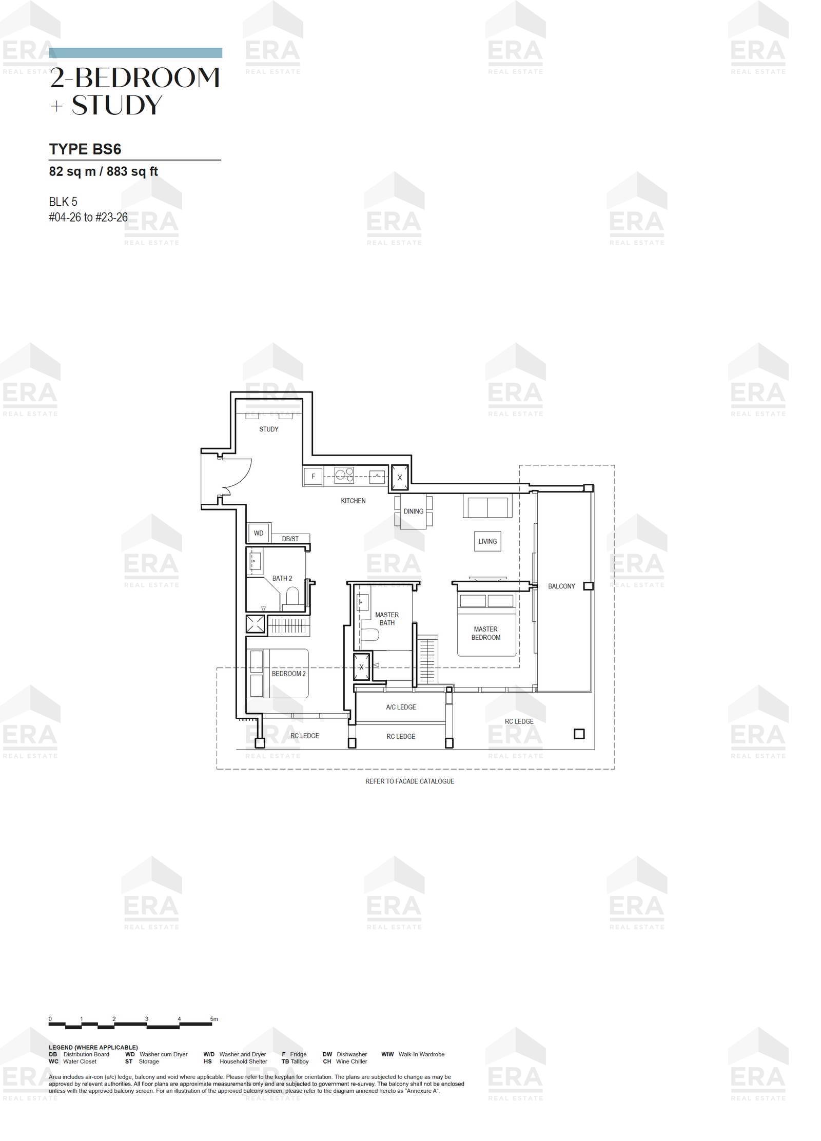 BS6 · 883 sqft floor plan
