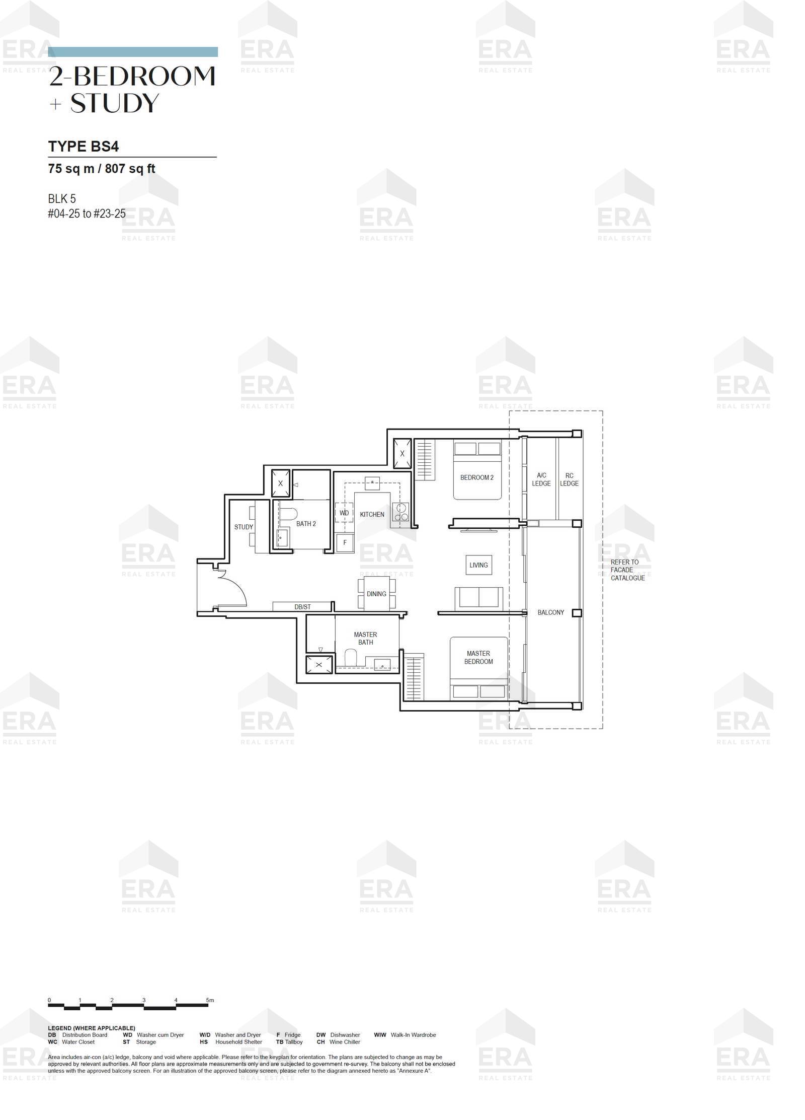 BS4 · 807 sqft floor plan