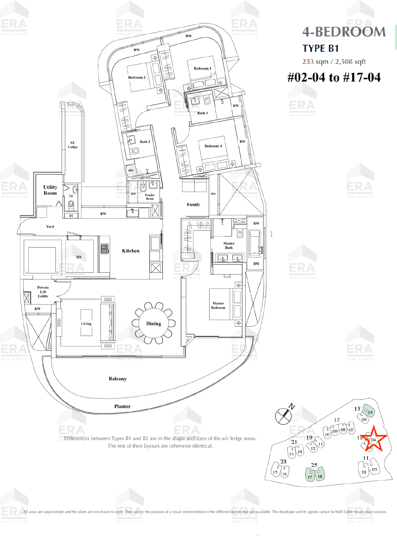 B1 Stack 4 · 2,508 sqft floor plan