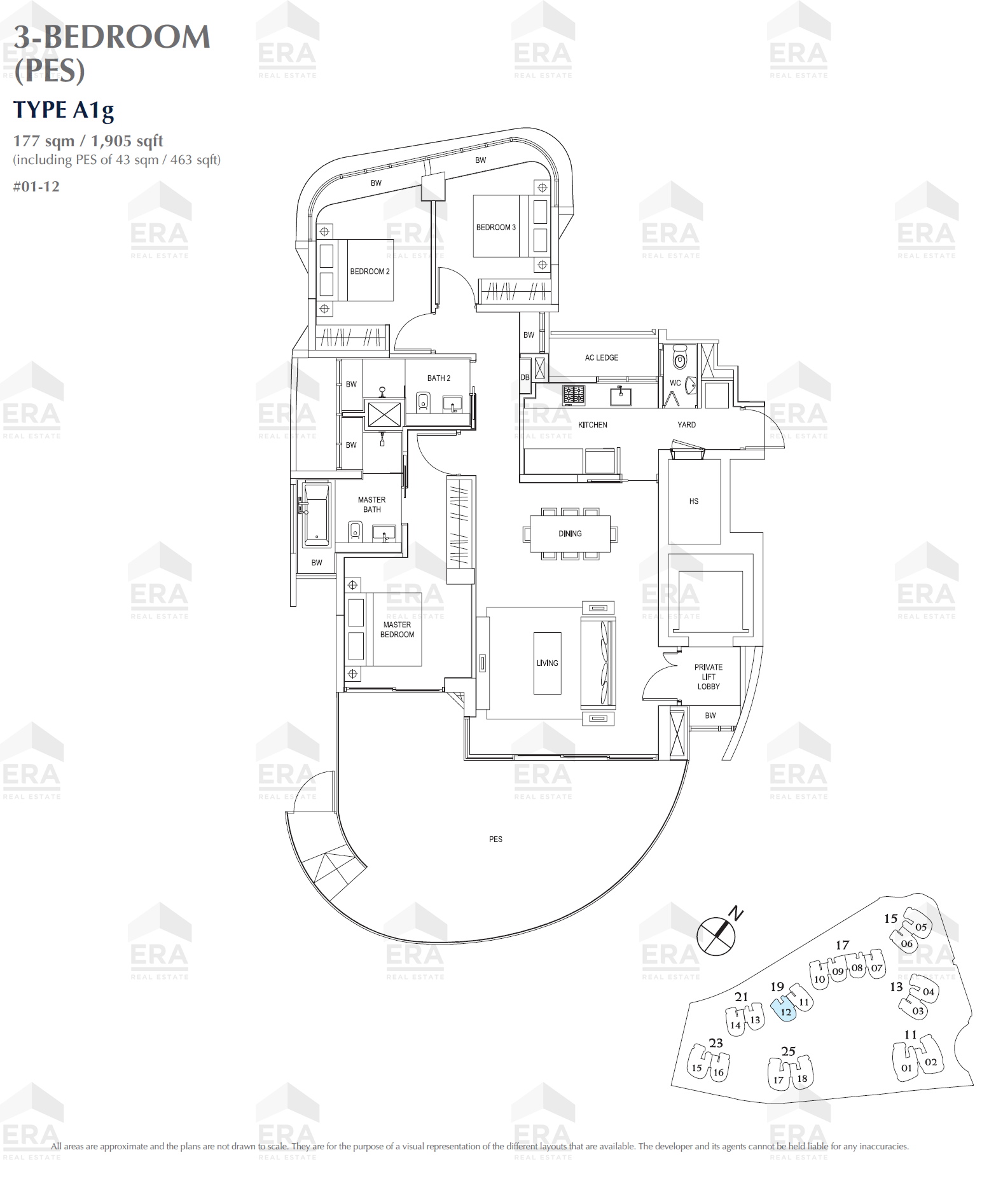 A1g · 1,905 sqft floor plan