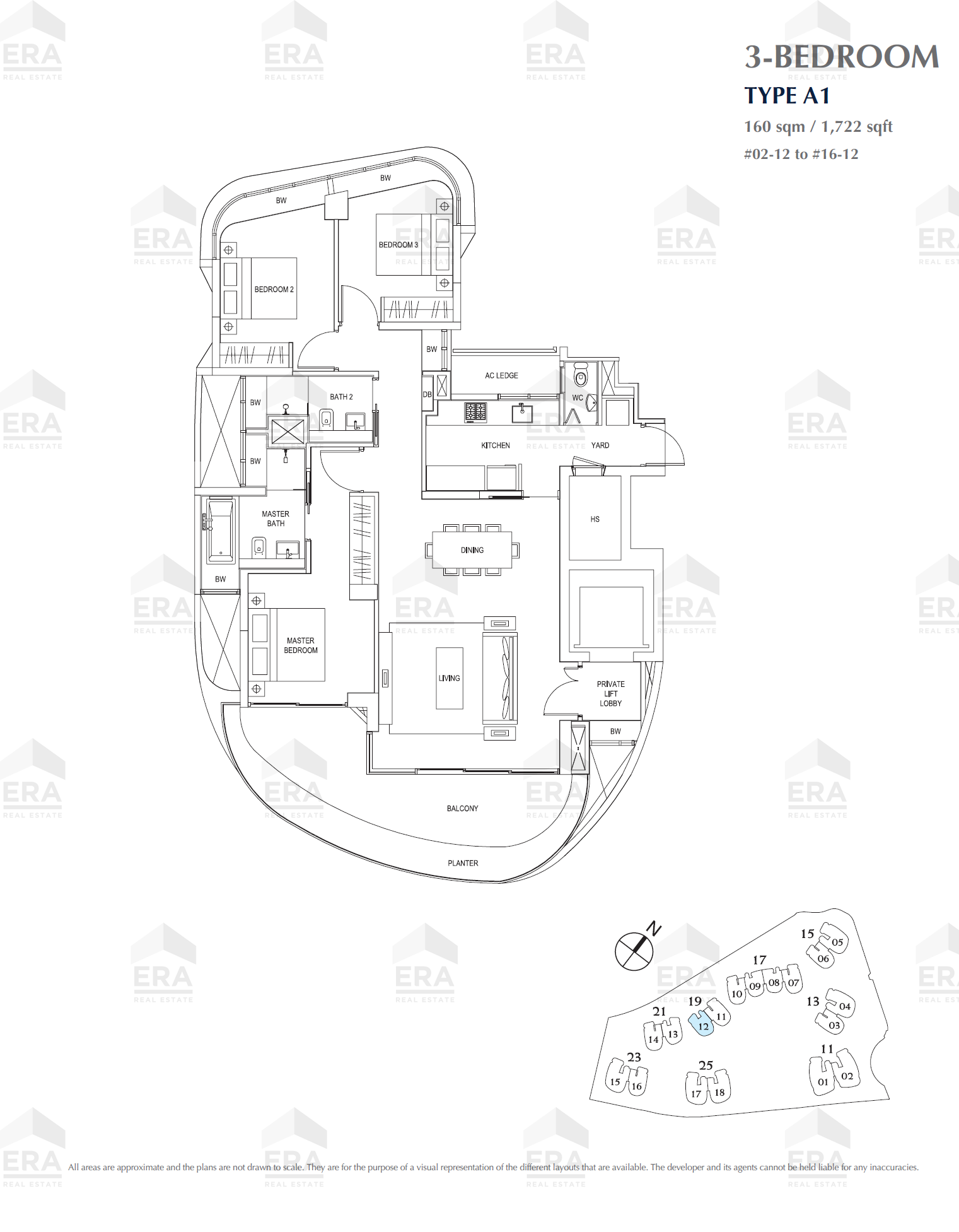 A1 · 1,722 sqft floor plan