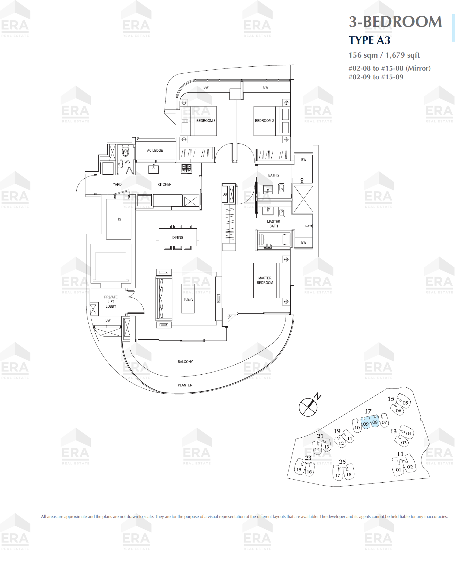 A3 · 1,679 sqft floor plan