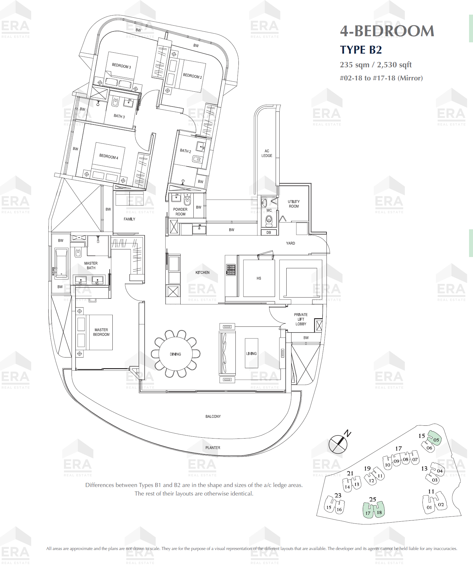 B2 · 2,530 sqft floor plan
