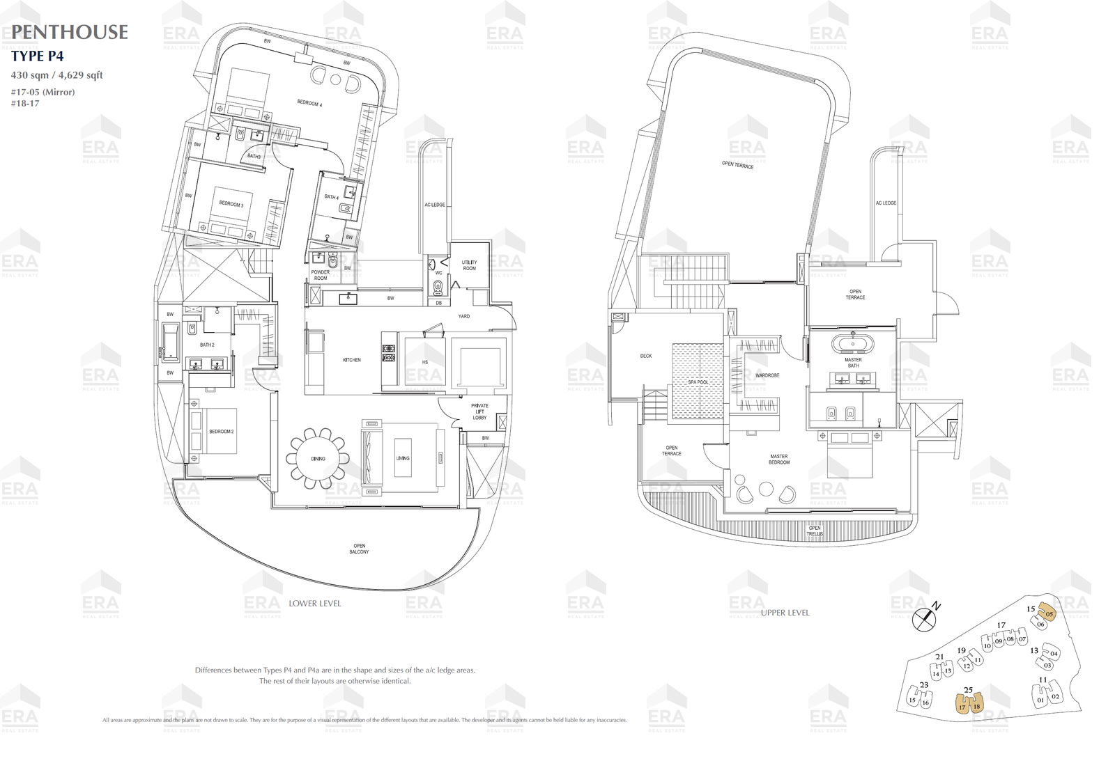 P4 · 4,629 sqft floor plan