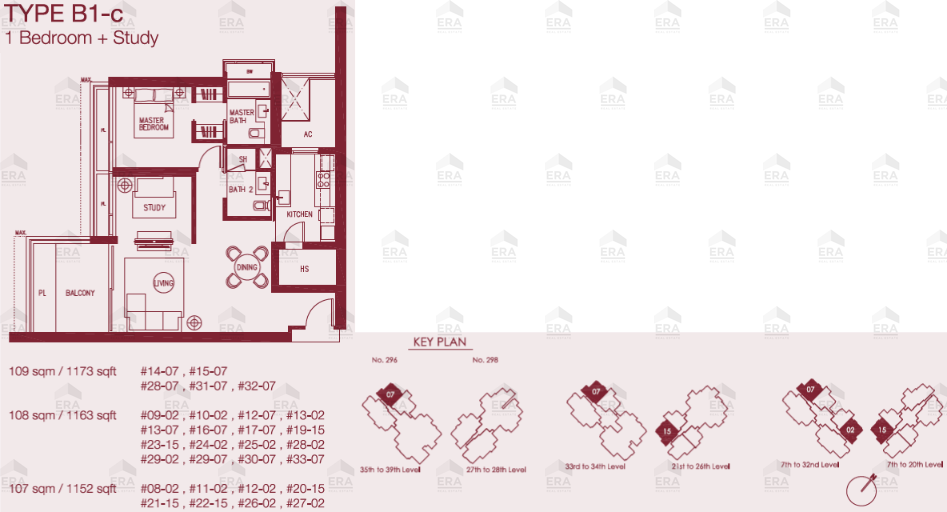 B1-c · 1,152 sqft floor plan