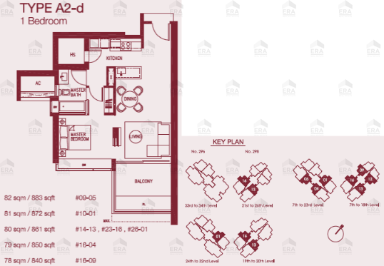 A2-d · 861 sqft floor plan